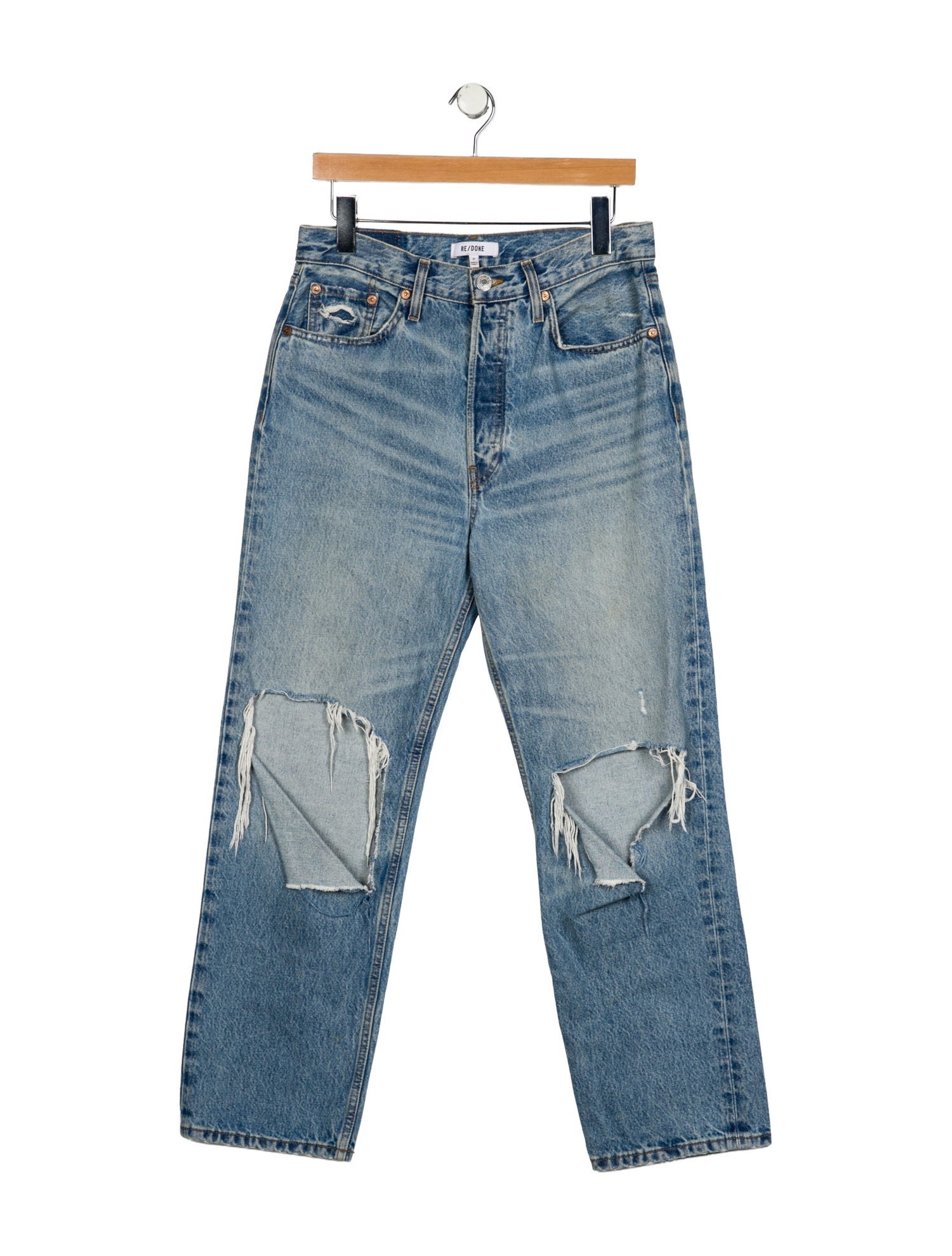 RE/DONE High-Rise Straight Leg Jeans