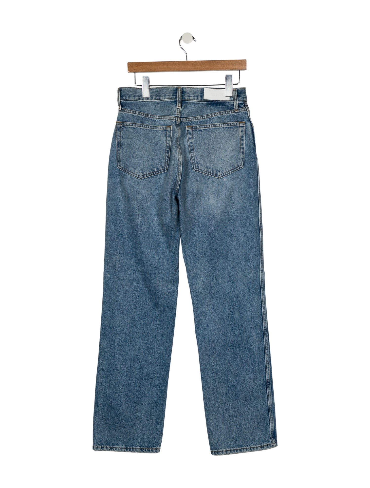 RE/DONE High-Rise Straight Leg Jeans