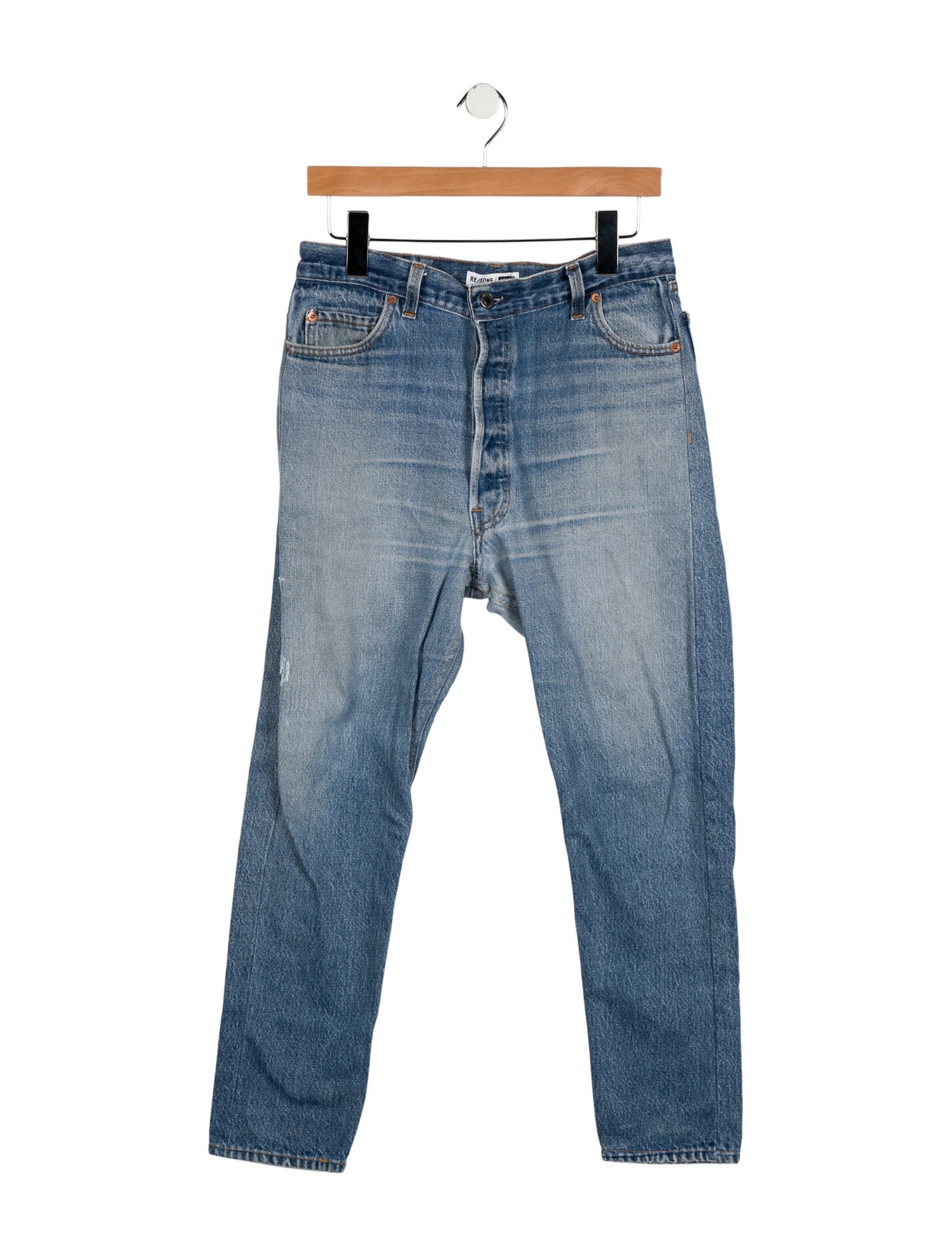 RE/DONE High-Rise Straight Leg Jeans