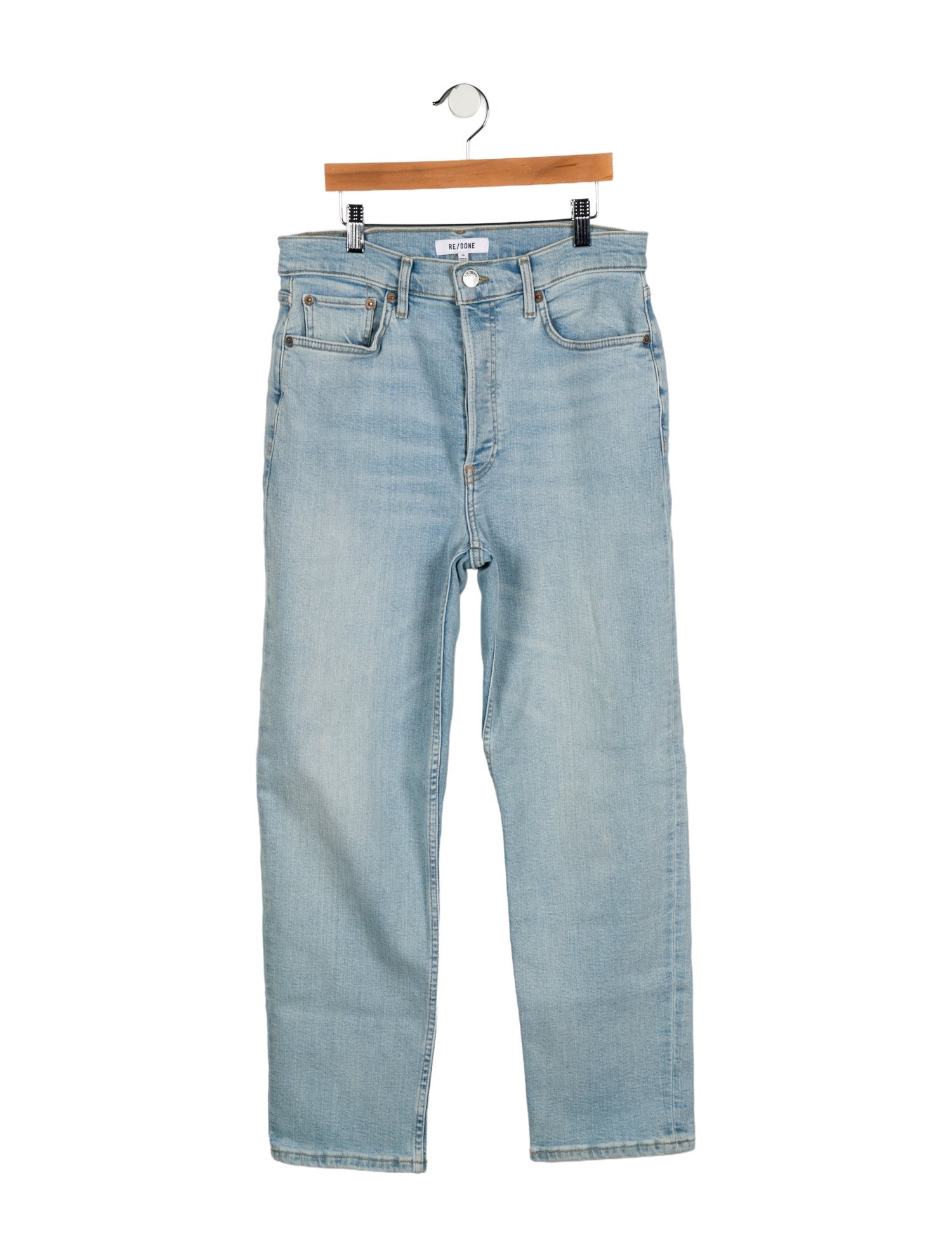 RE/DONE High-Rise Straight Leg Jeans