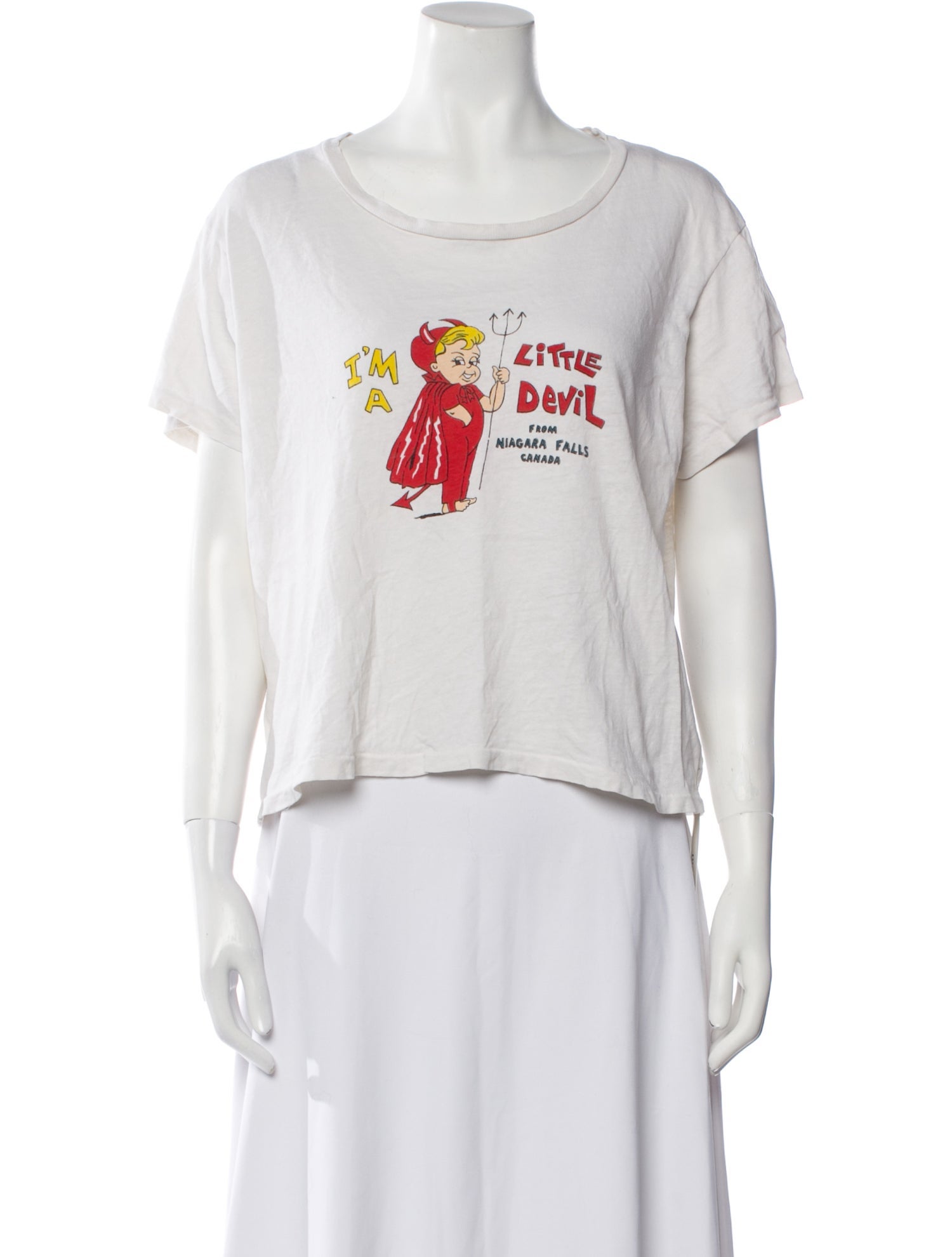 RE/DONE Graphic Print Scoop Neck T-Shirt