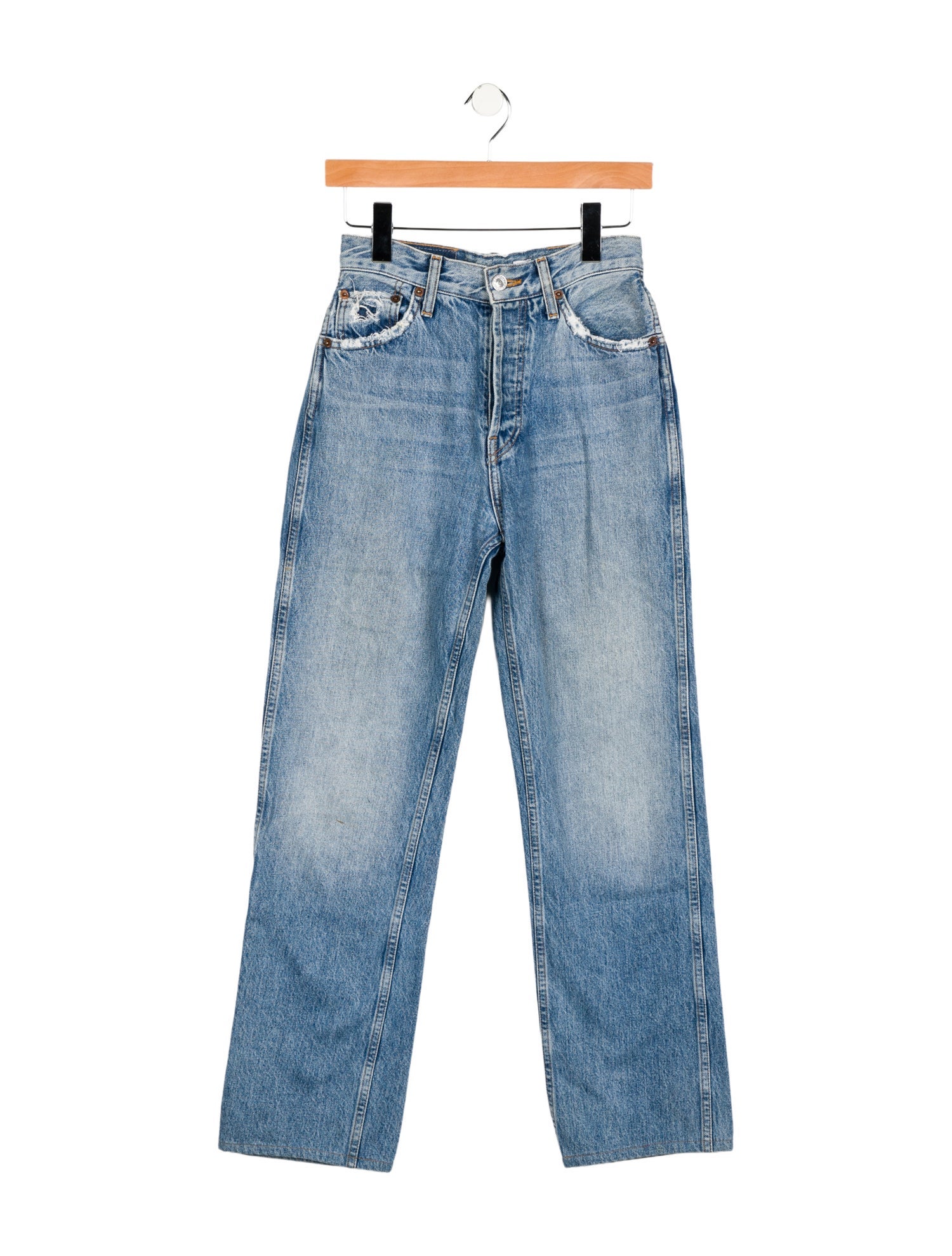 RE/DONE High-Rise Straight Leg Jeans