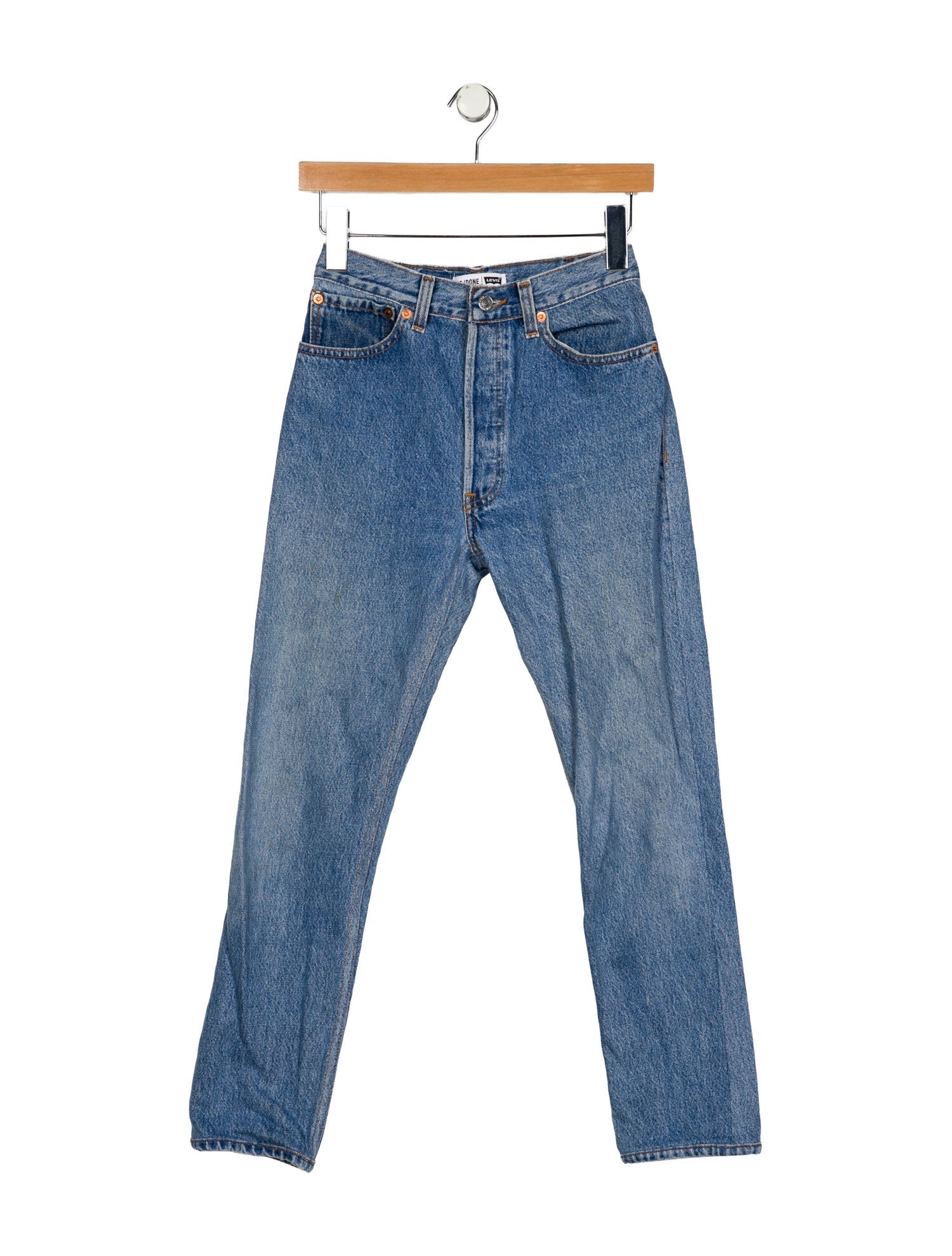 RE/DONE High-Rise Straight Leg Jeans