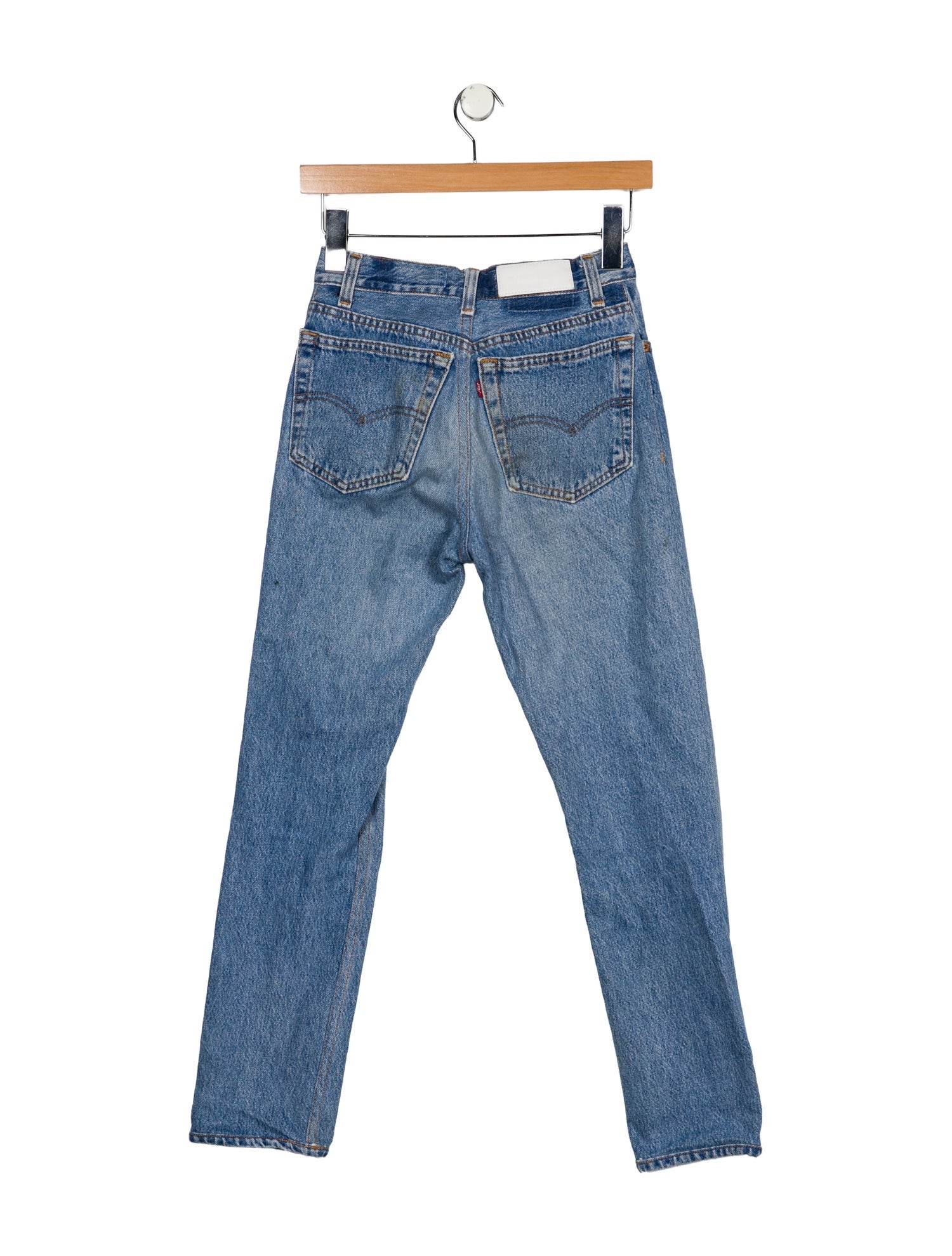RE/DONE High-Rise Straight Leg Jeans