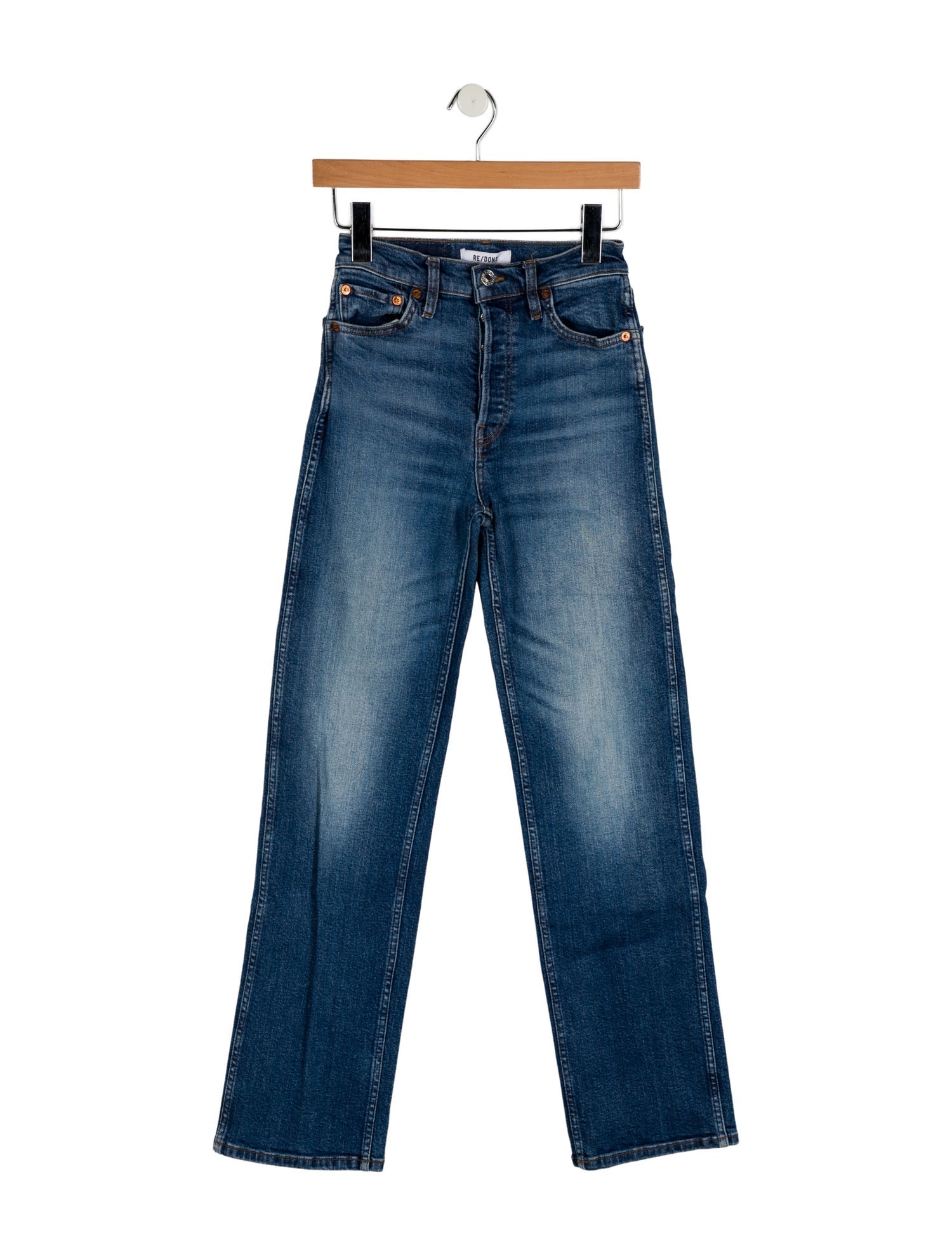 RE/DONE Mid-Rise Straight Leg Jeans
