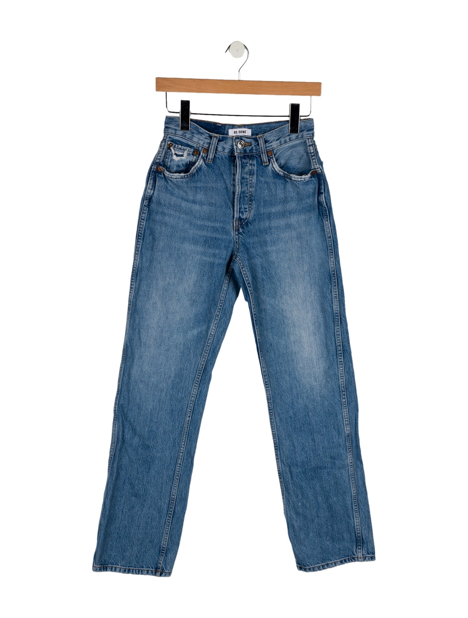RE/DONE Mid-Rise Straight Leg Jeans