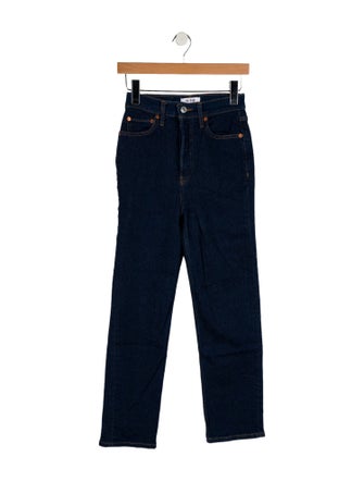 RE/DONE High-Rise Straight Leg Jeans