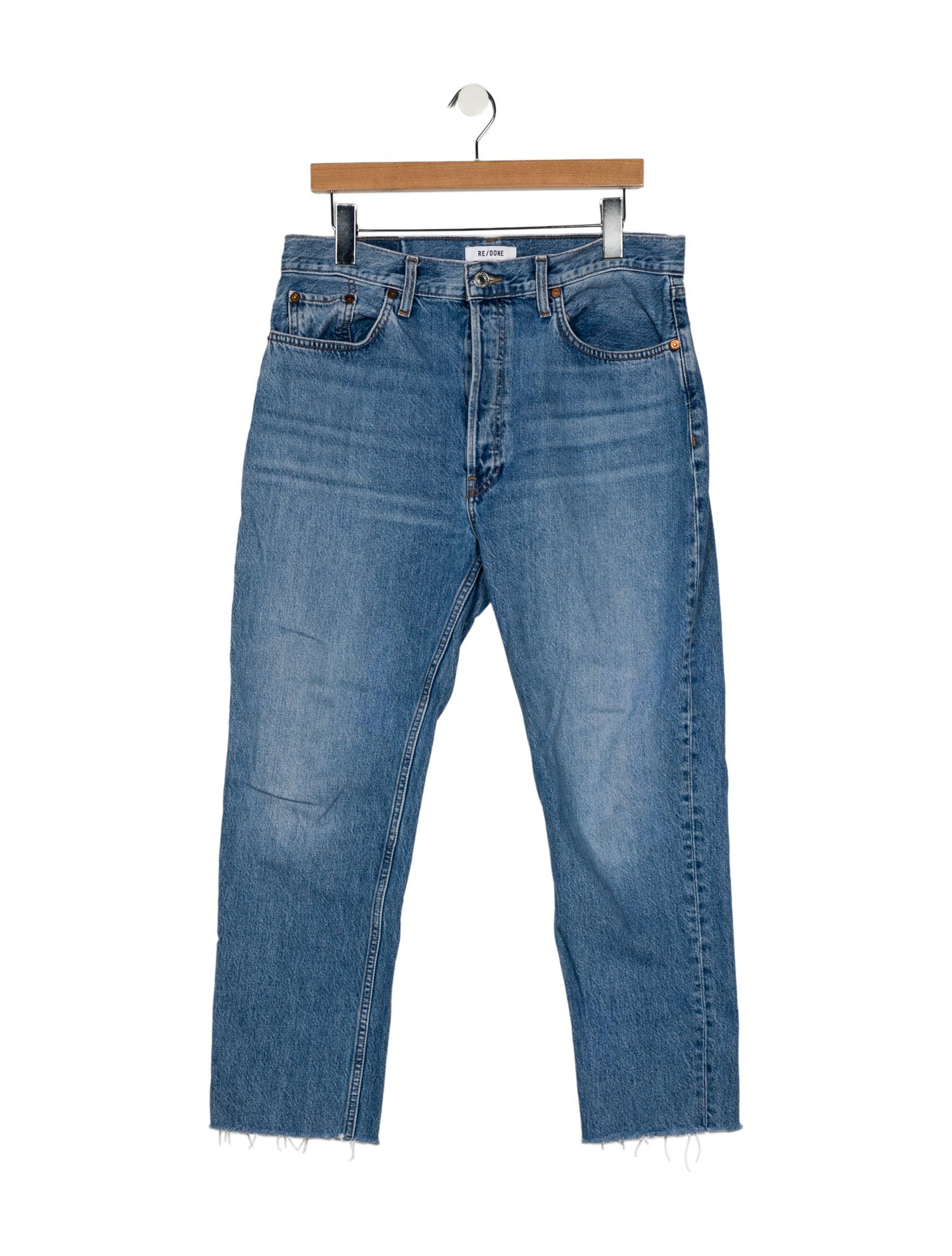 RE/DONE High-Rise Straight Leg Jeans