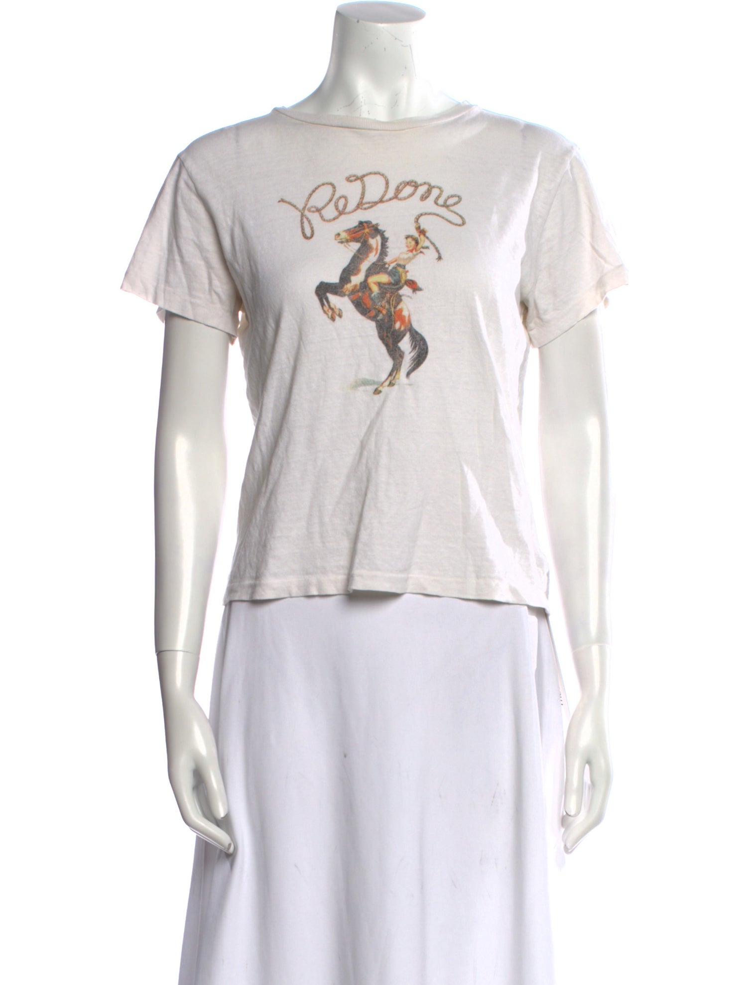 RE/DONE Graphic Print Crew Neck T-Shirt