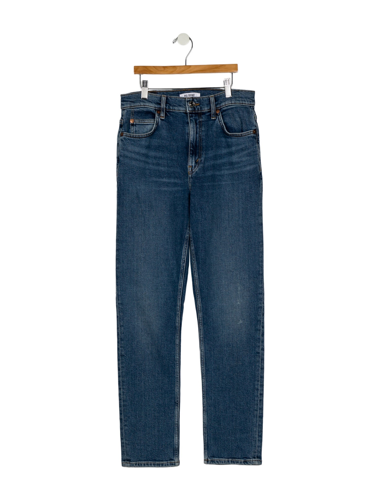 RE/DONE High-Rise Straight Leg Jeans