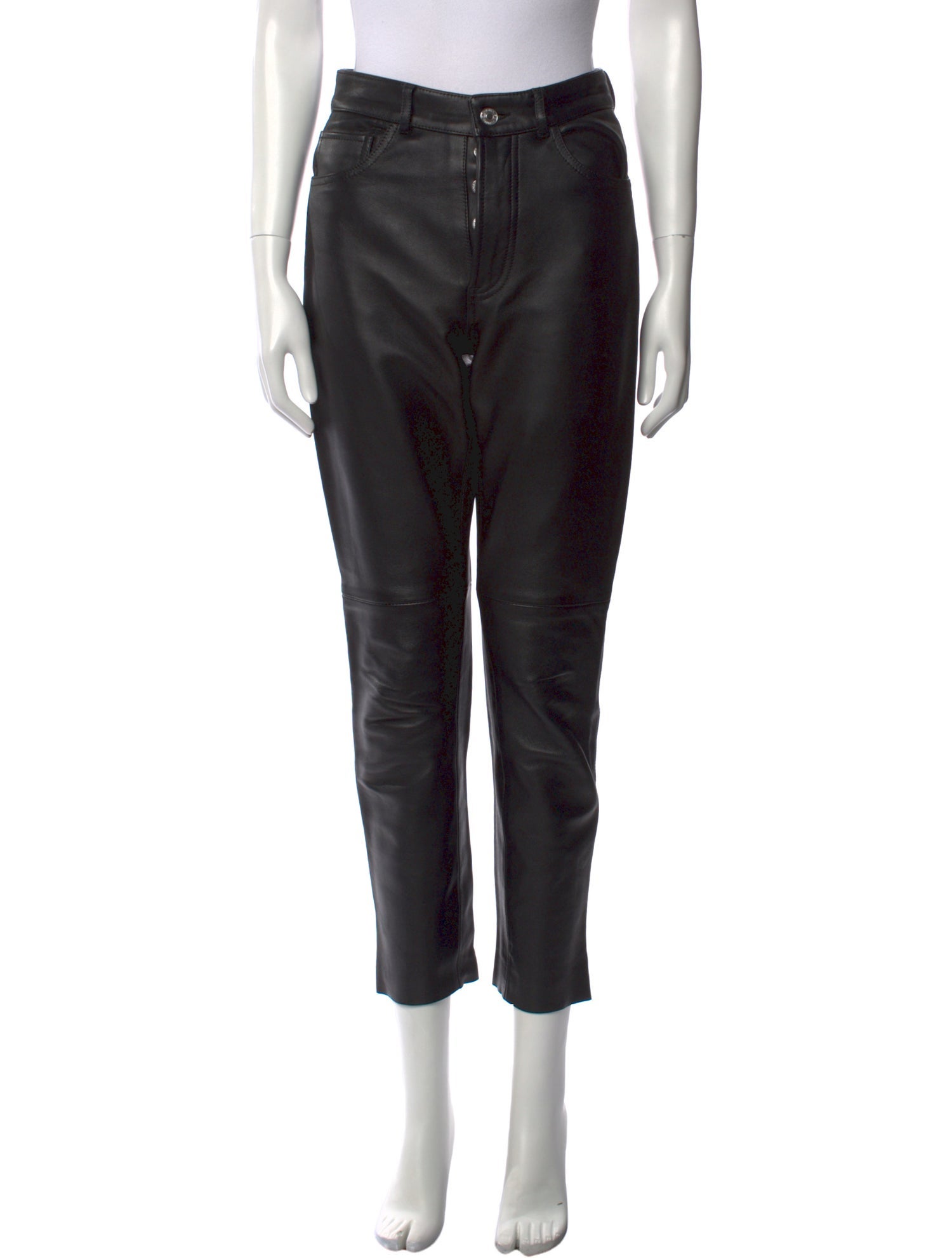RE/DONE Leather Straight Leg Pants