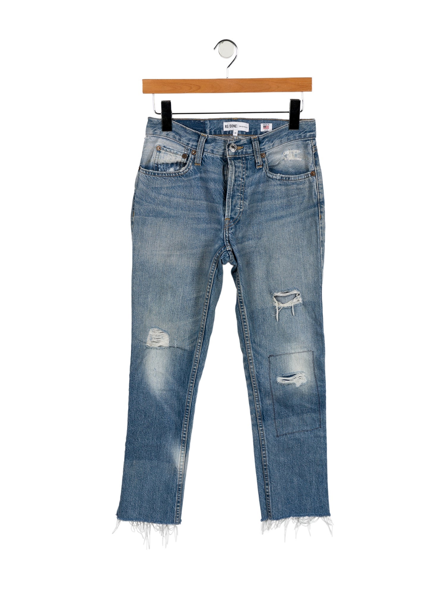 RE/DONE Mid-Rise Straight Leg Jeans