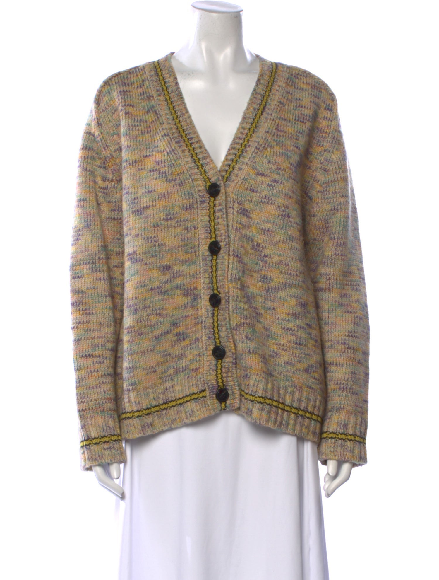 RE/DONE Printed V-Neck Sweater