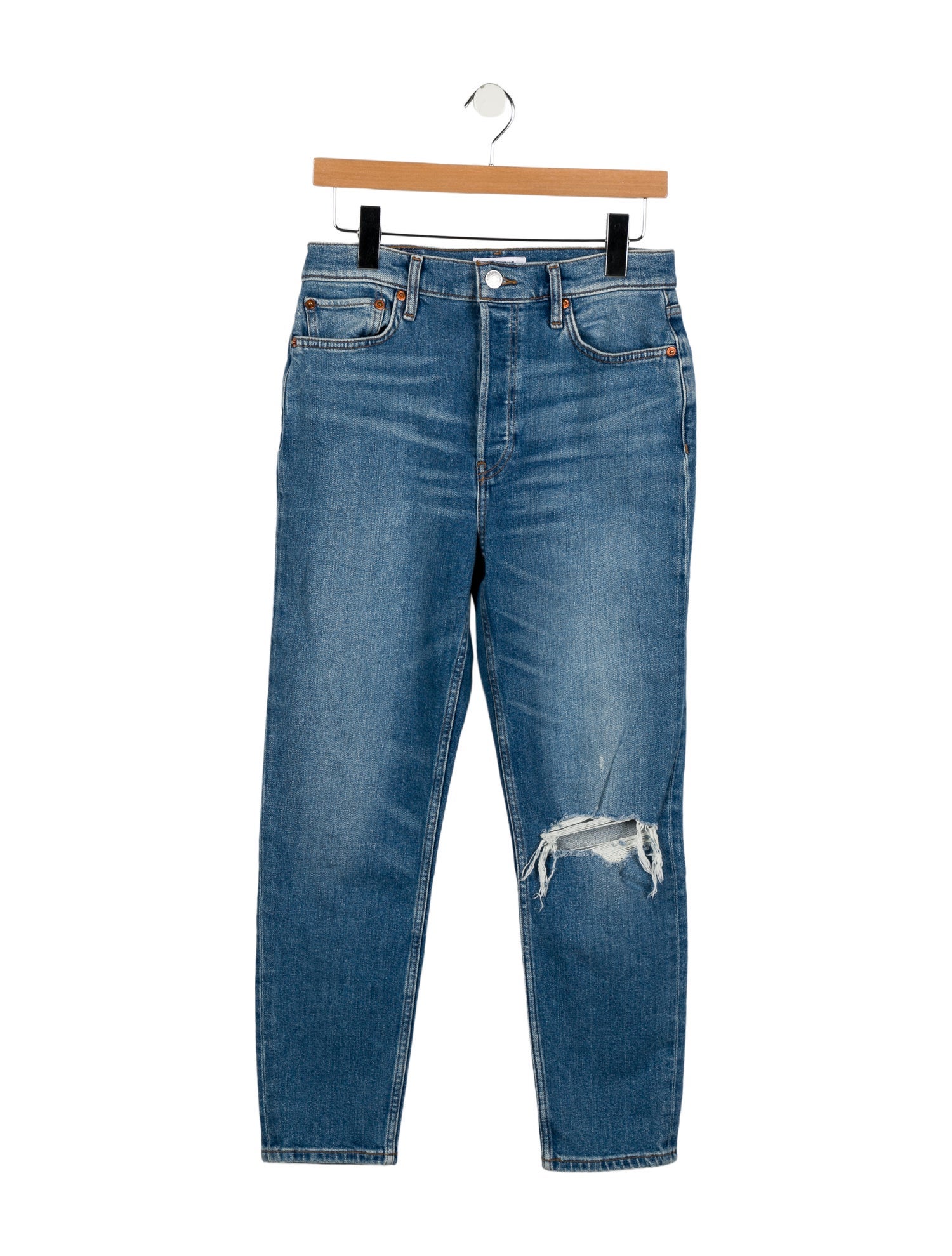 RE/DONE High-Rise Straight Leg Jeans