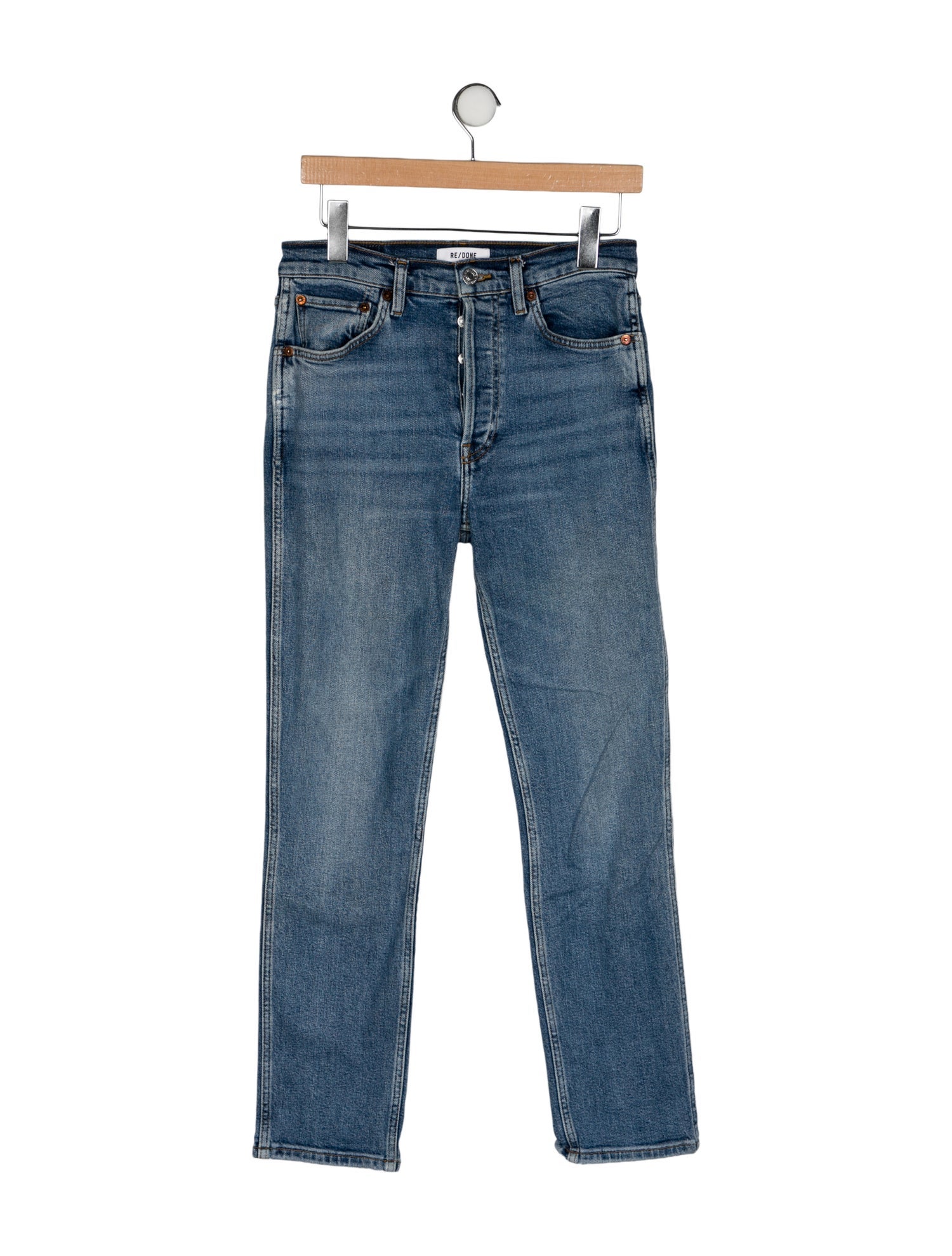 RE/DONE High-Rise Straight Leg Jeans