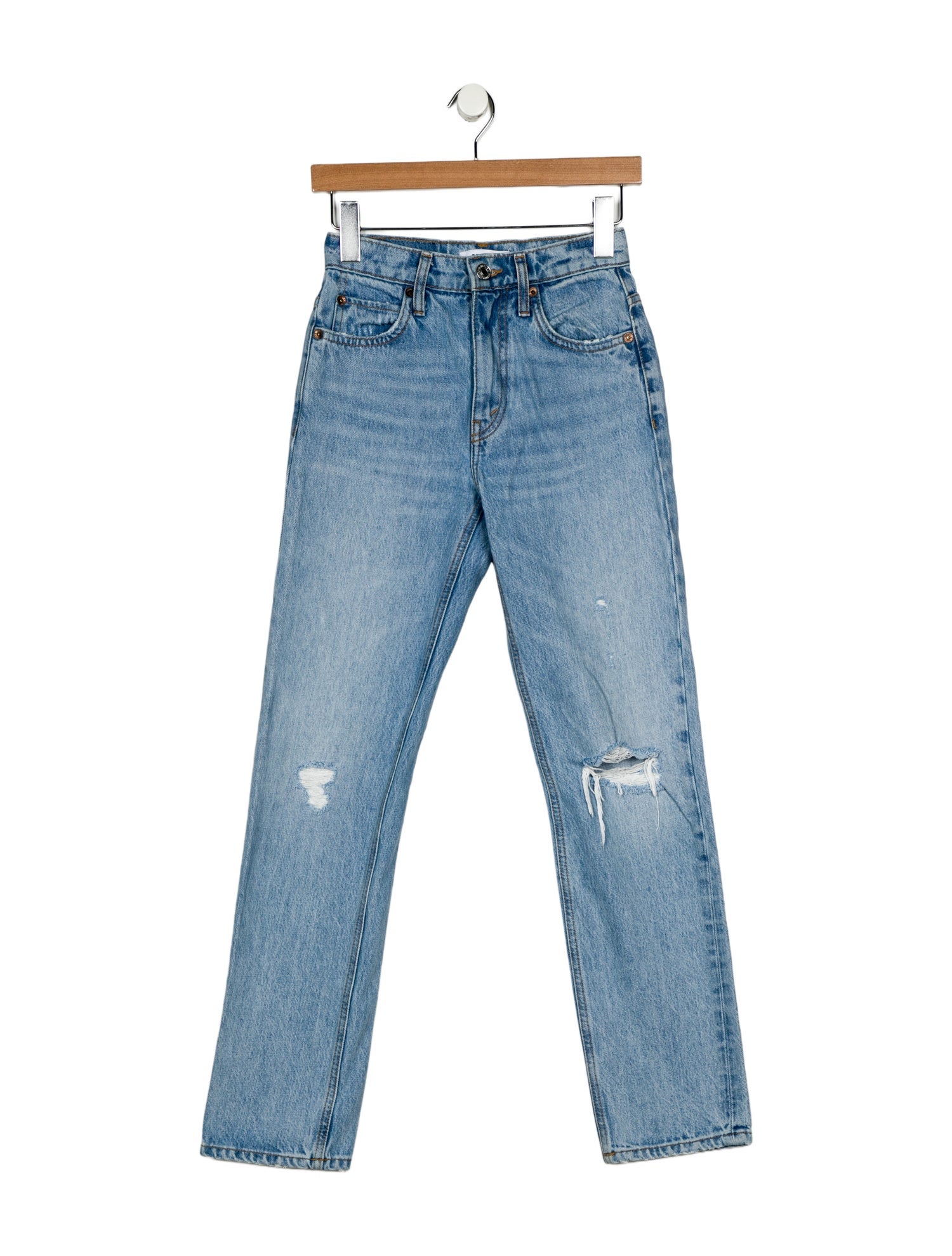 RE/DONE High-Rise Straight Leg Jeans