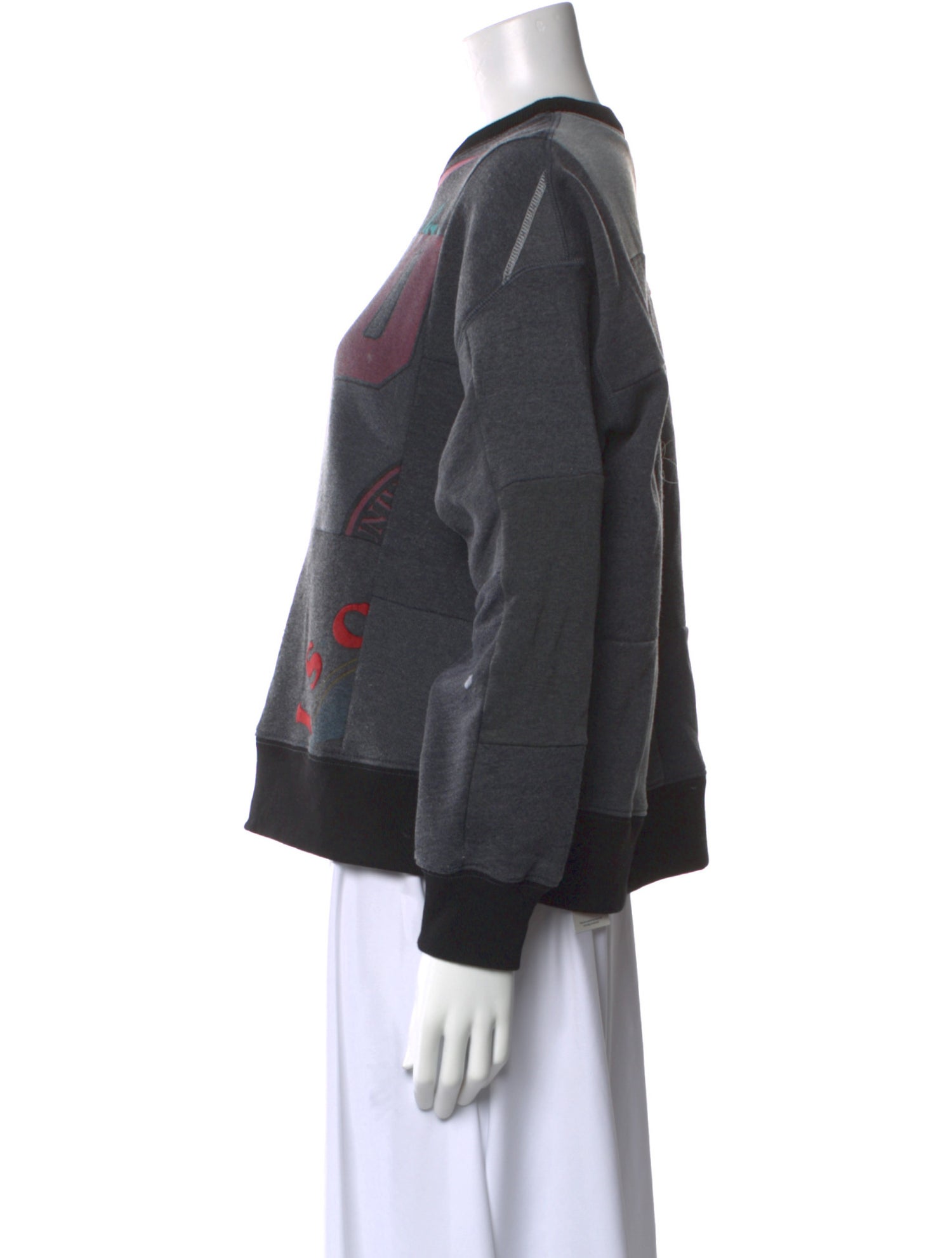 RE/DONE Graphic Print Crew Neck Sweatshirt