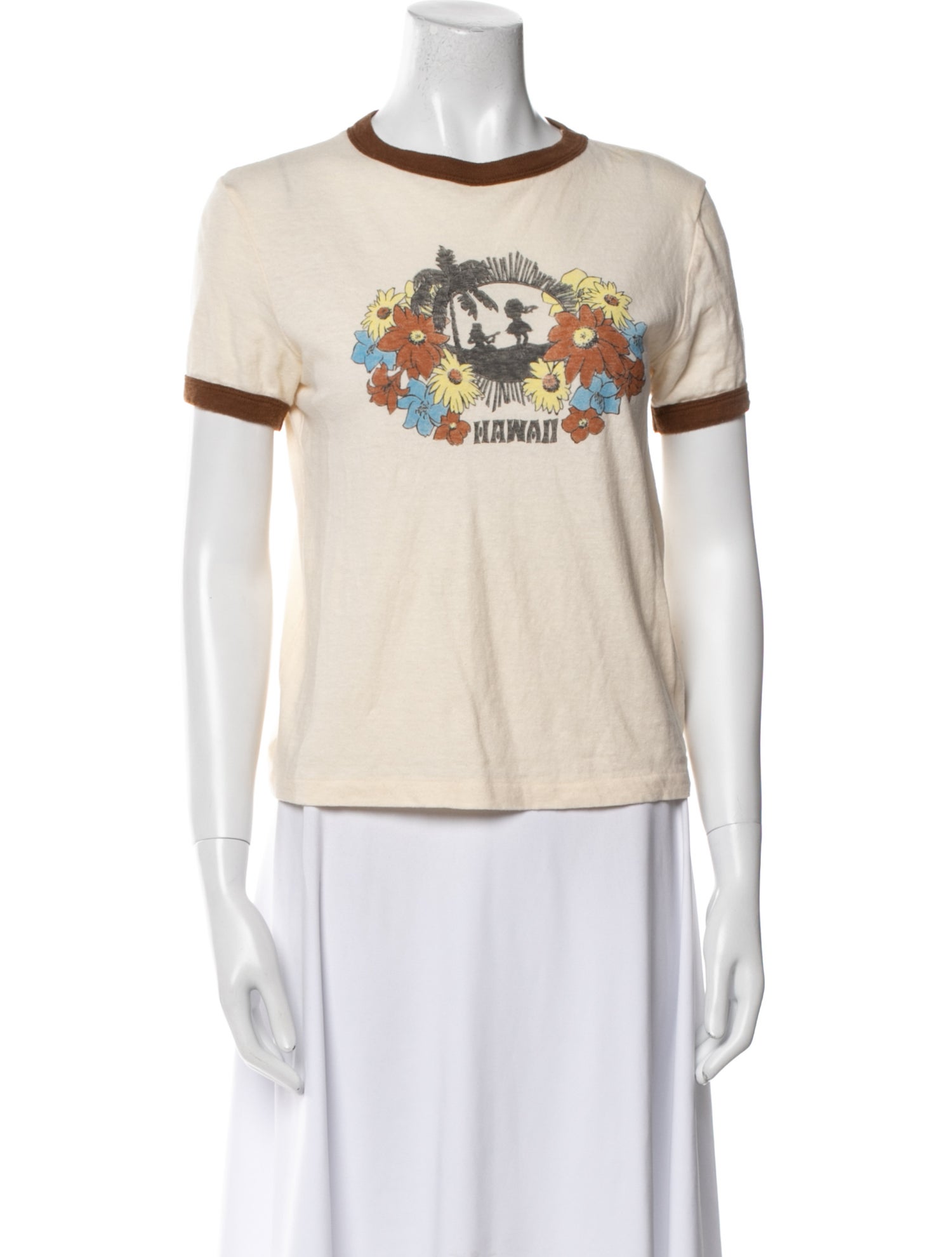 RE/DONE Graphic Print Crew Neck T-Shirt