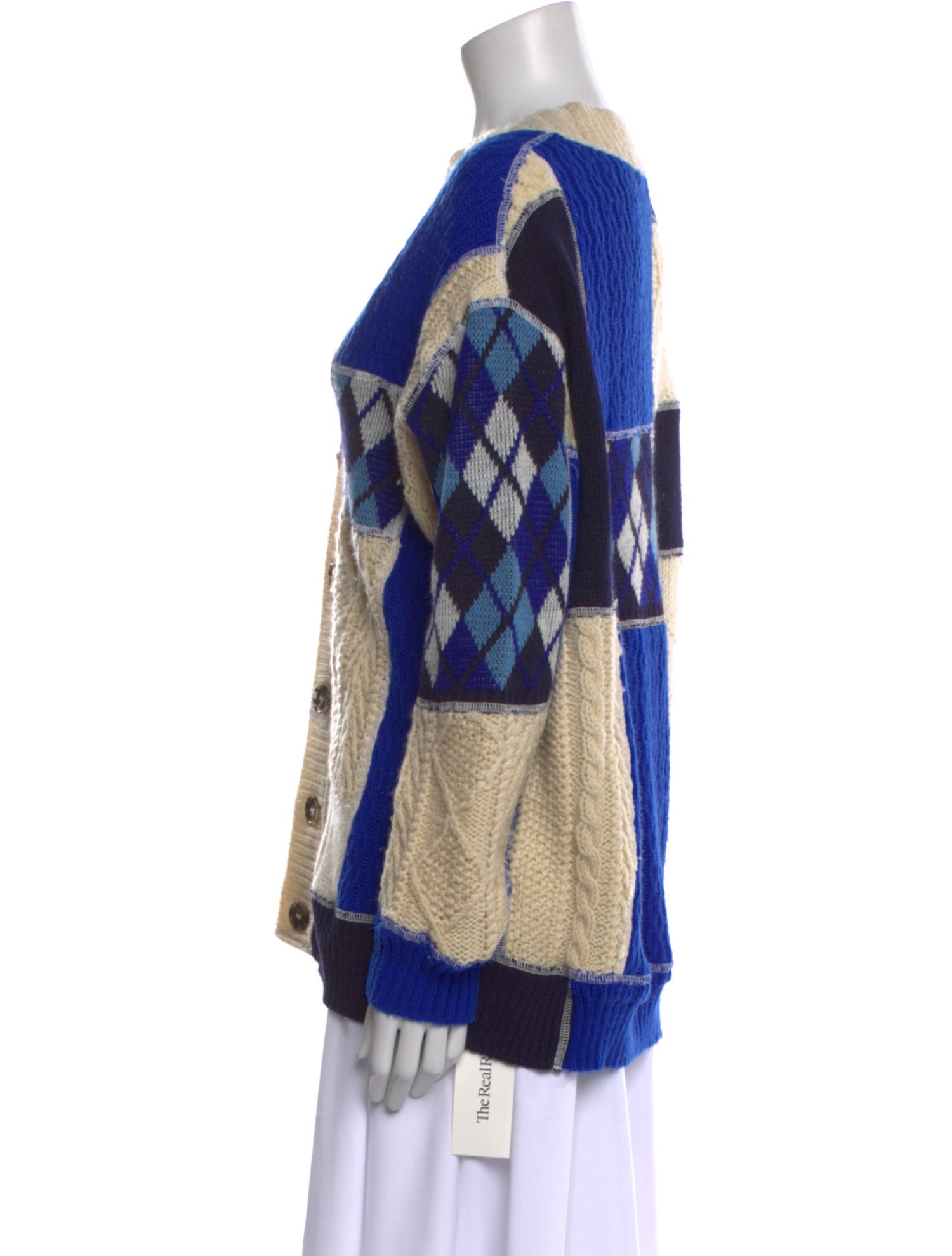 RE/DONE Printed V-Neck Sweater