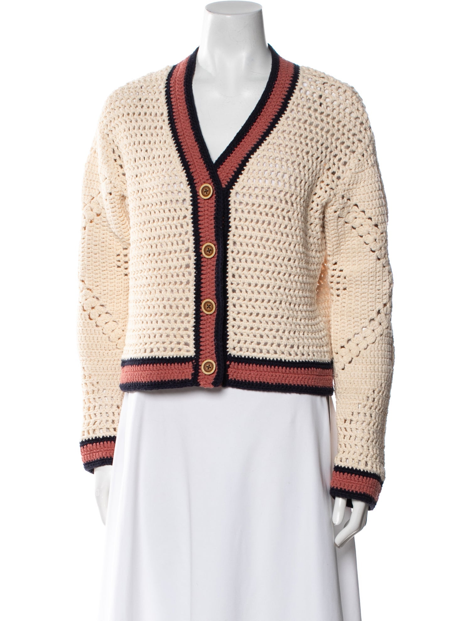 RE/DONE Striped V-Neck Sweater