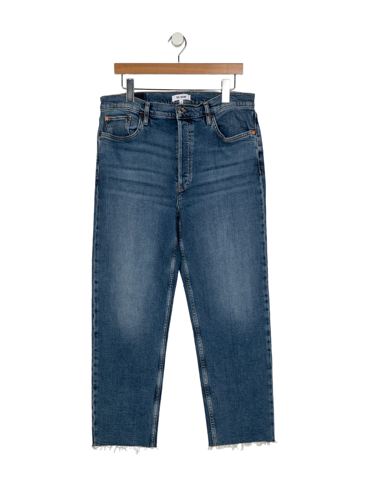 RE/DONE High-Rise Straight Leg Jeans