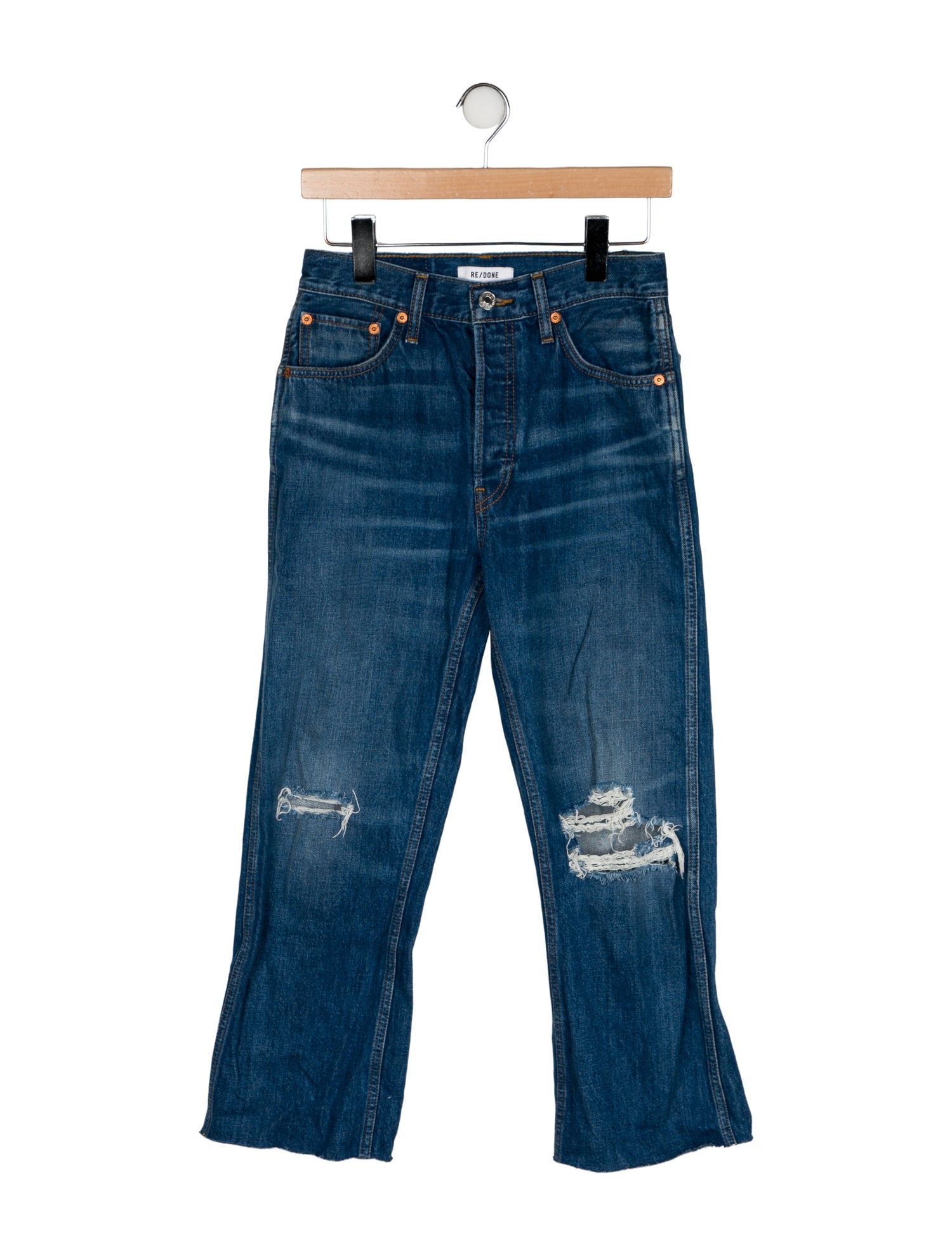 RE/DONE High-Rise Straight Leg Jeans