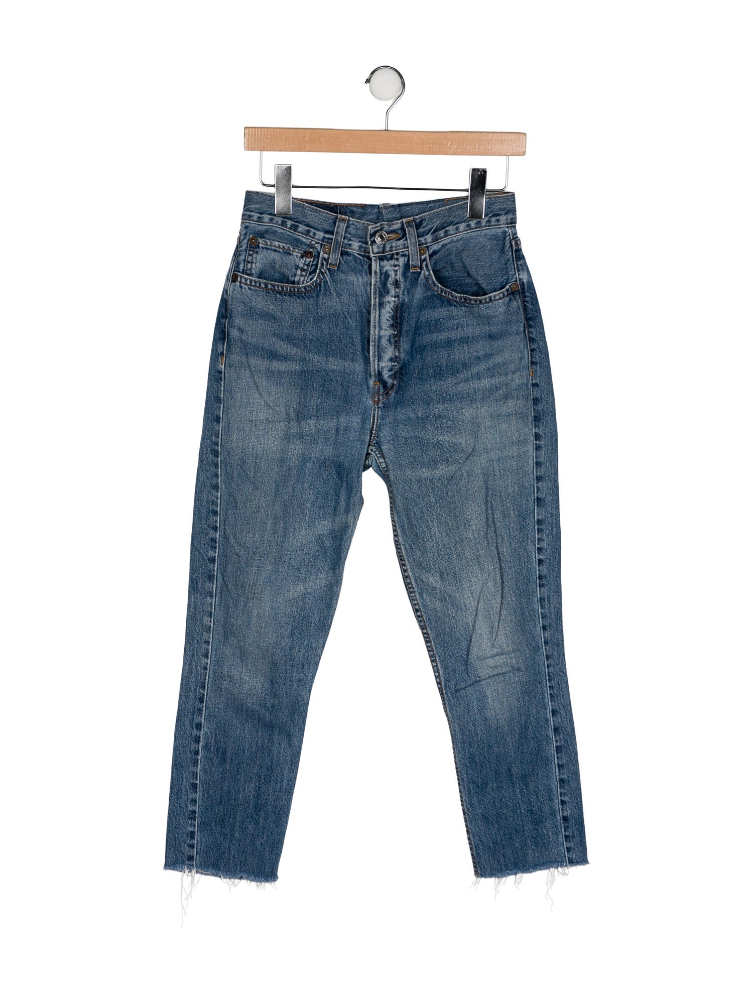 RE/DONE High-Rise Straight Leg Jeans