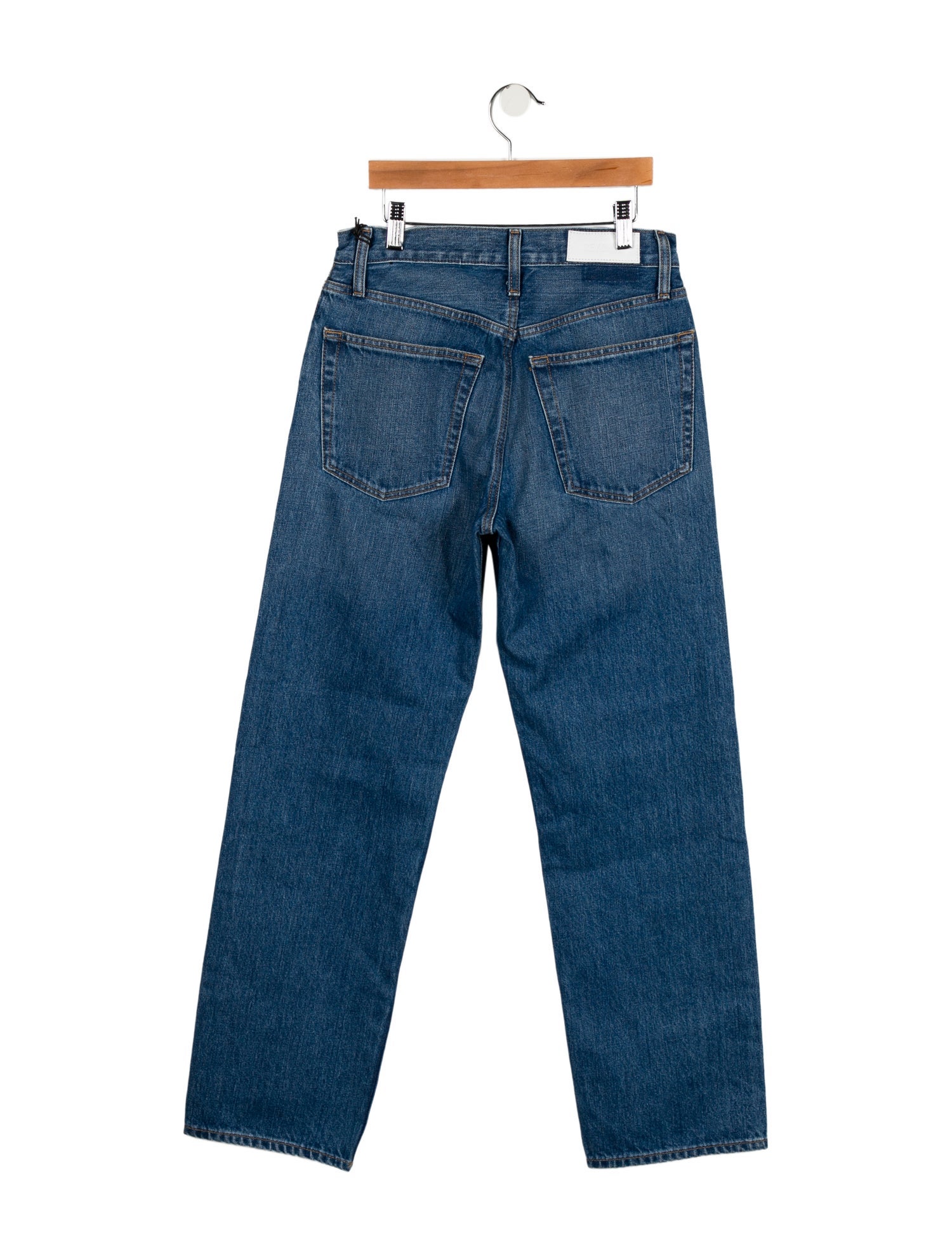 RE/DONE High-Rise Straight Leg Jeans