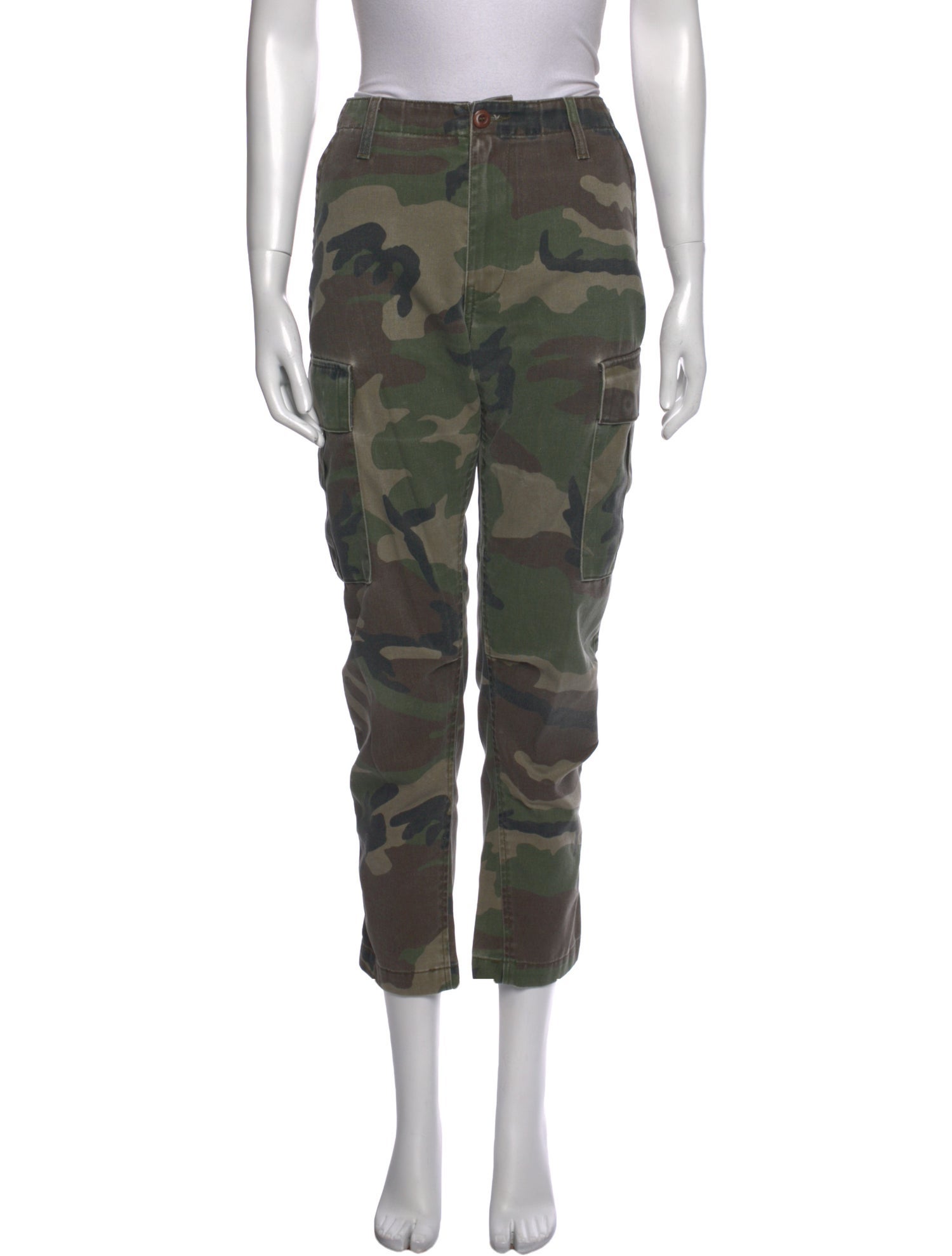 RE/DONE Camouflage Print Straight Leg Pants