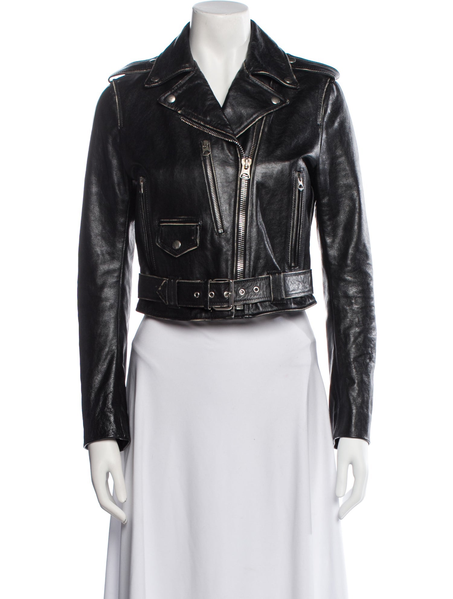 RE/DONE Leather Biker Jacket