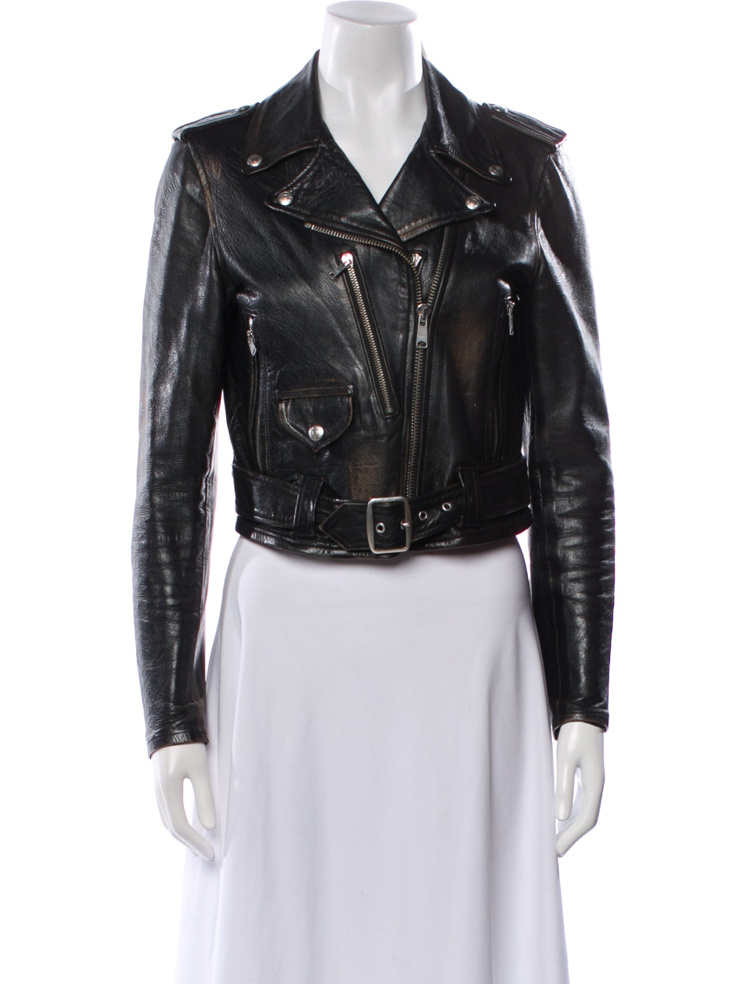RE/DONE Leather Biker Jacket