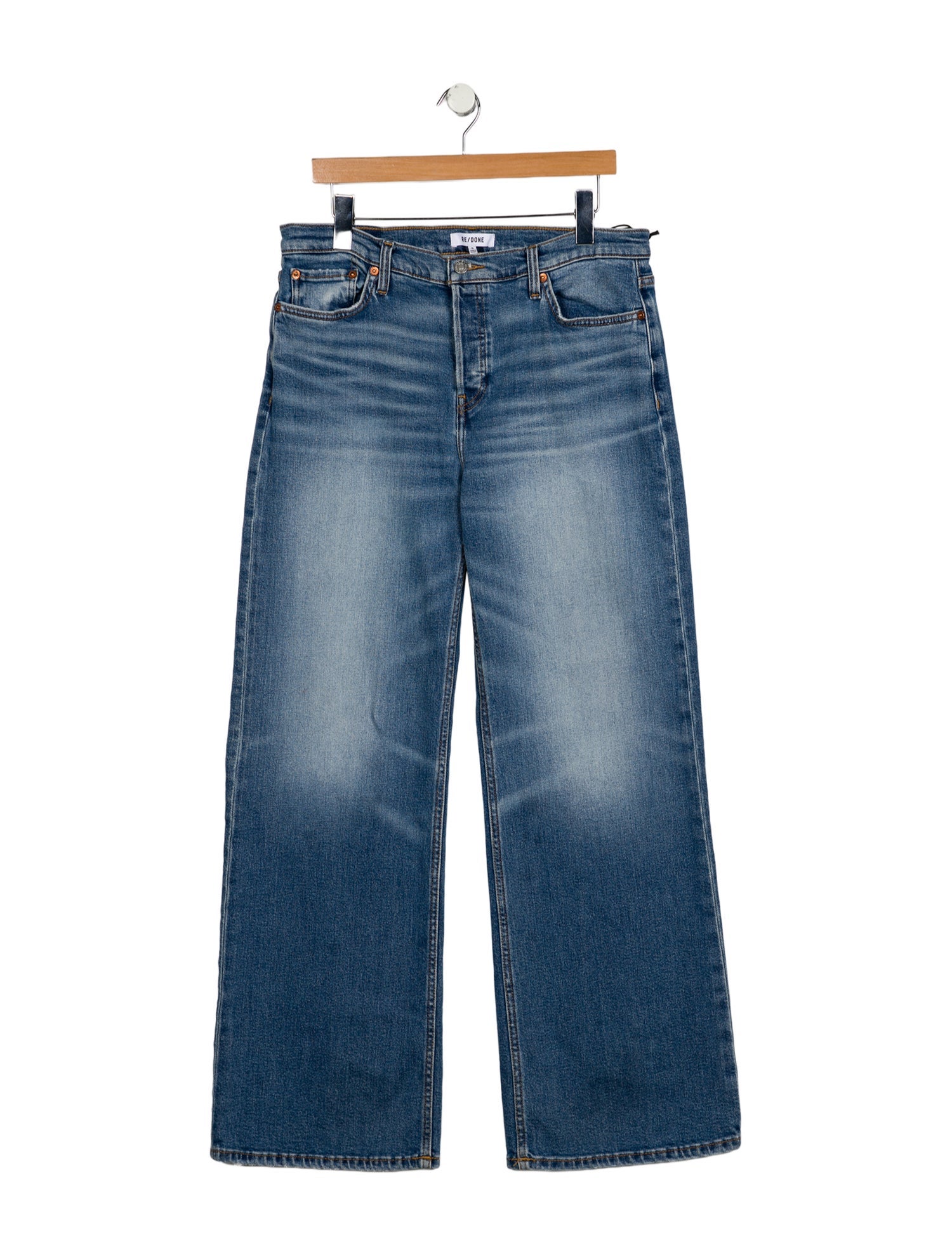 RE/DONE Mid-Rise Wide Leg Jeans w/ Tags