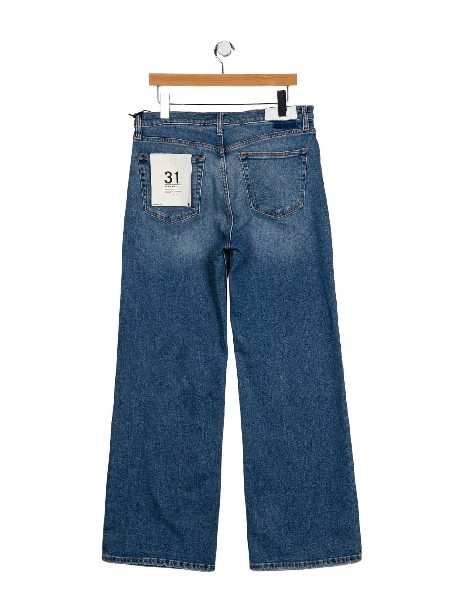 RE/DONE Mid-Rise Wide Leg Jeans w/ Tags