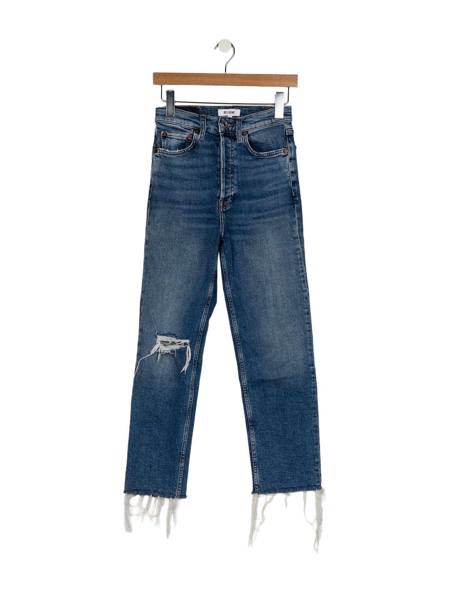 RE/DONE High-Rise Straight Leg Jeans