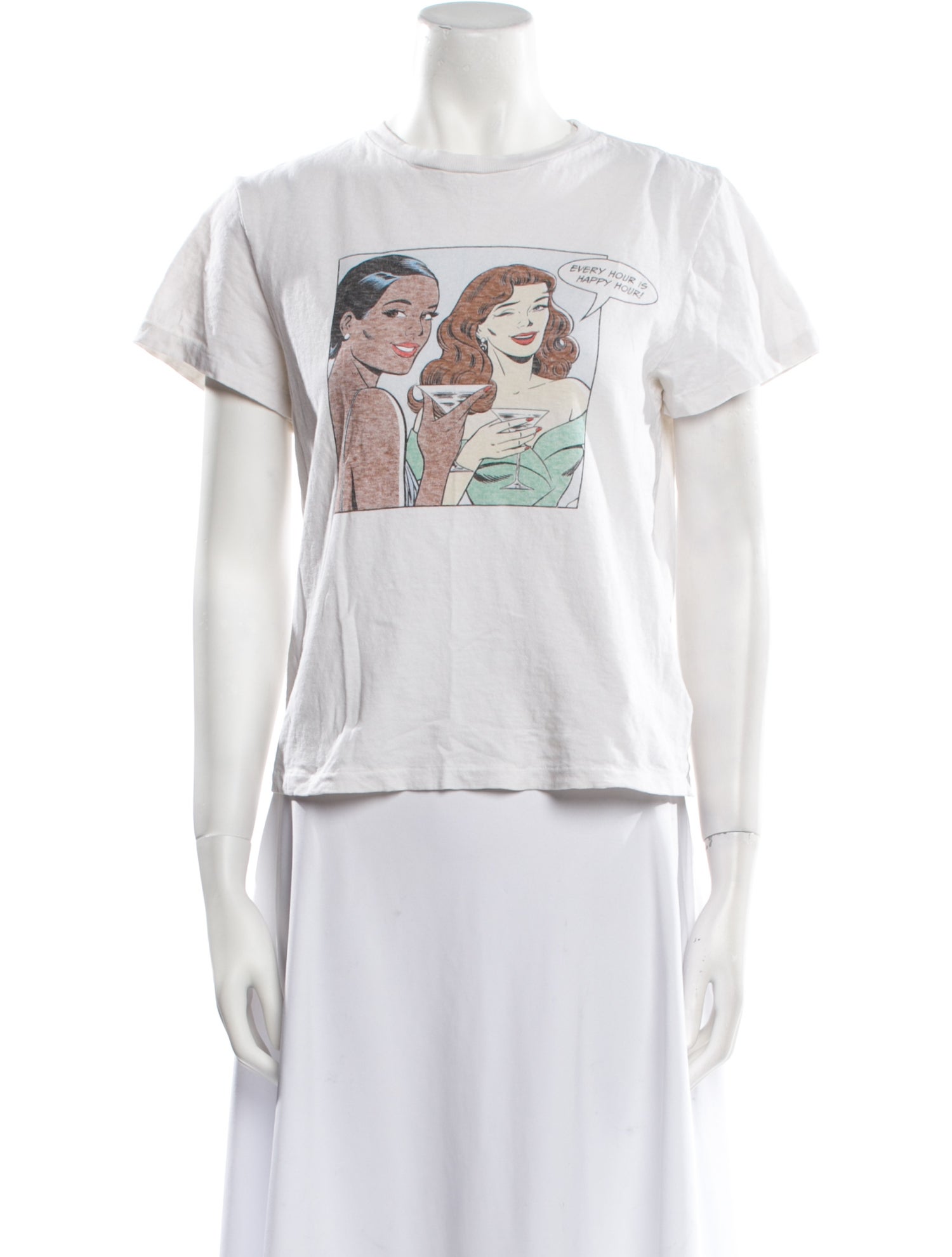 RE/DONE Graphic Print Crew Neck T-Shirt