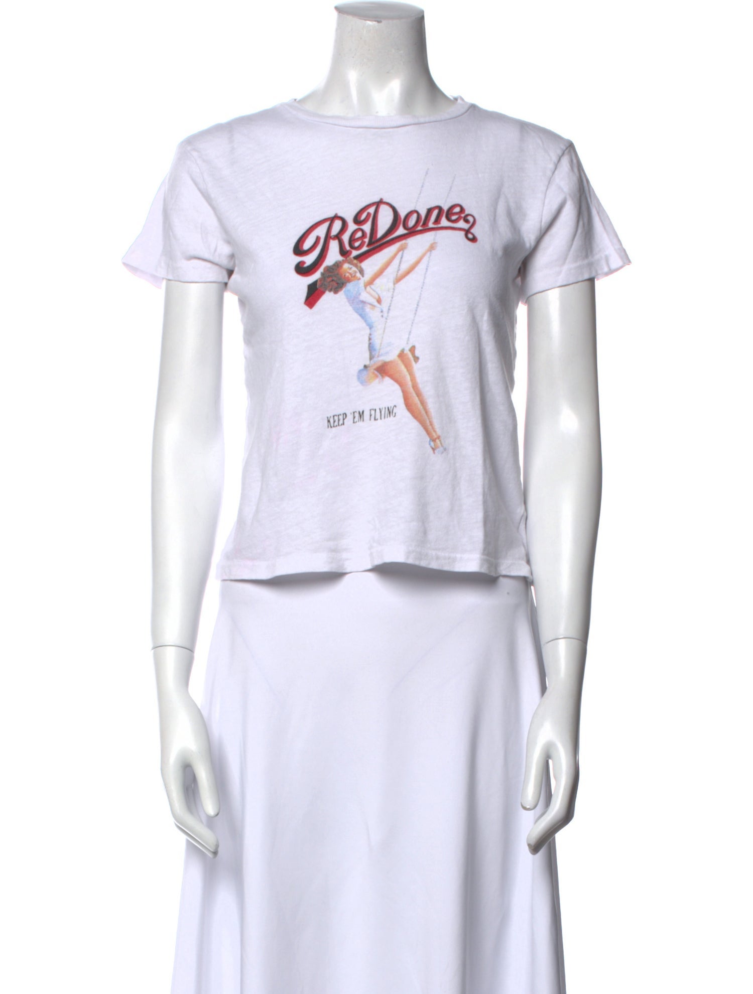 RE/DONE Graphic Print Crew Neck T-Shirt