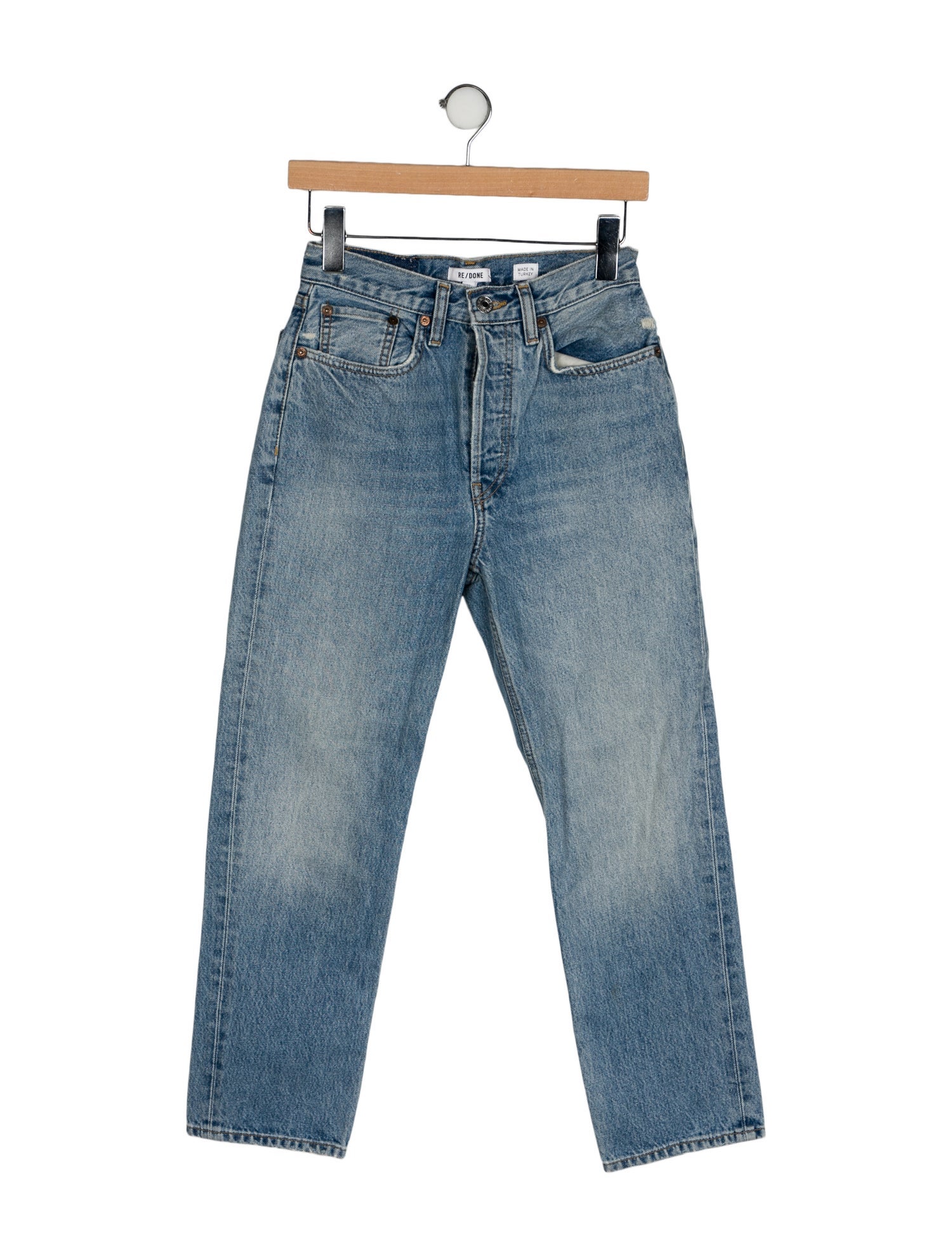 RE/DONE High-Rise Straight Leg Jeans