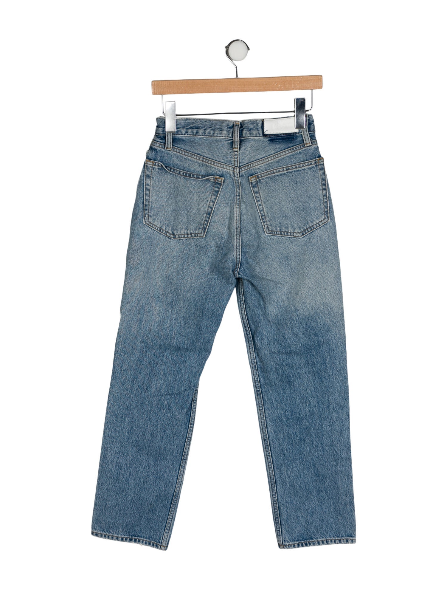 RE/DONE High-Rise Straight Leg Jeans
