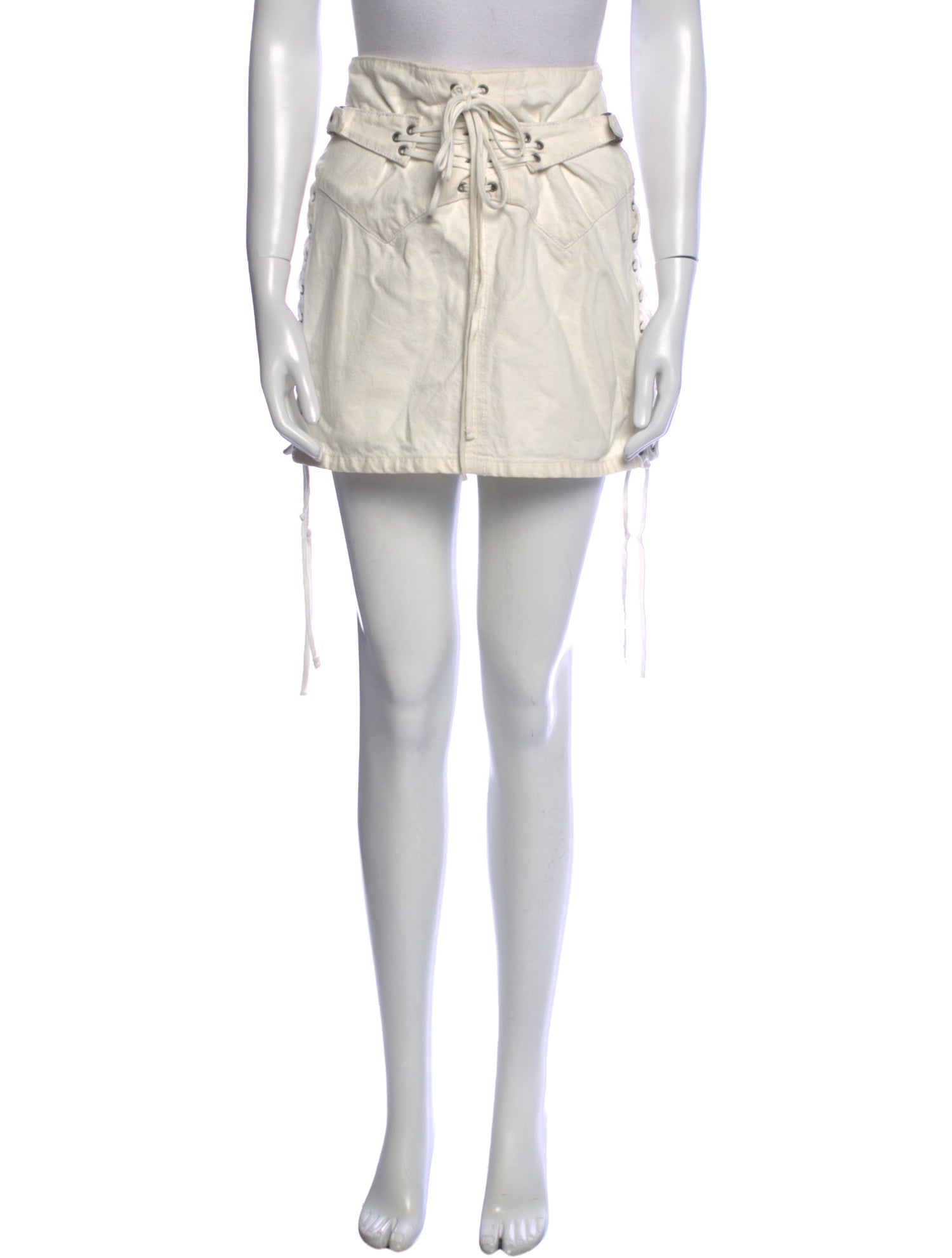 RE/DONE Whipstitch Trim Mini Skirt