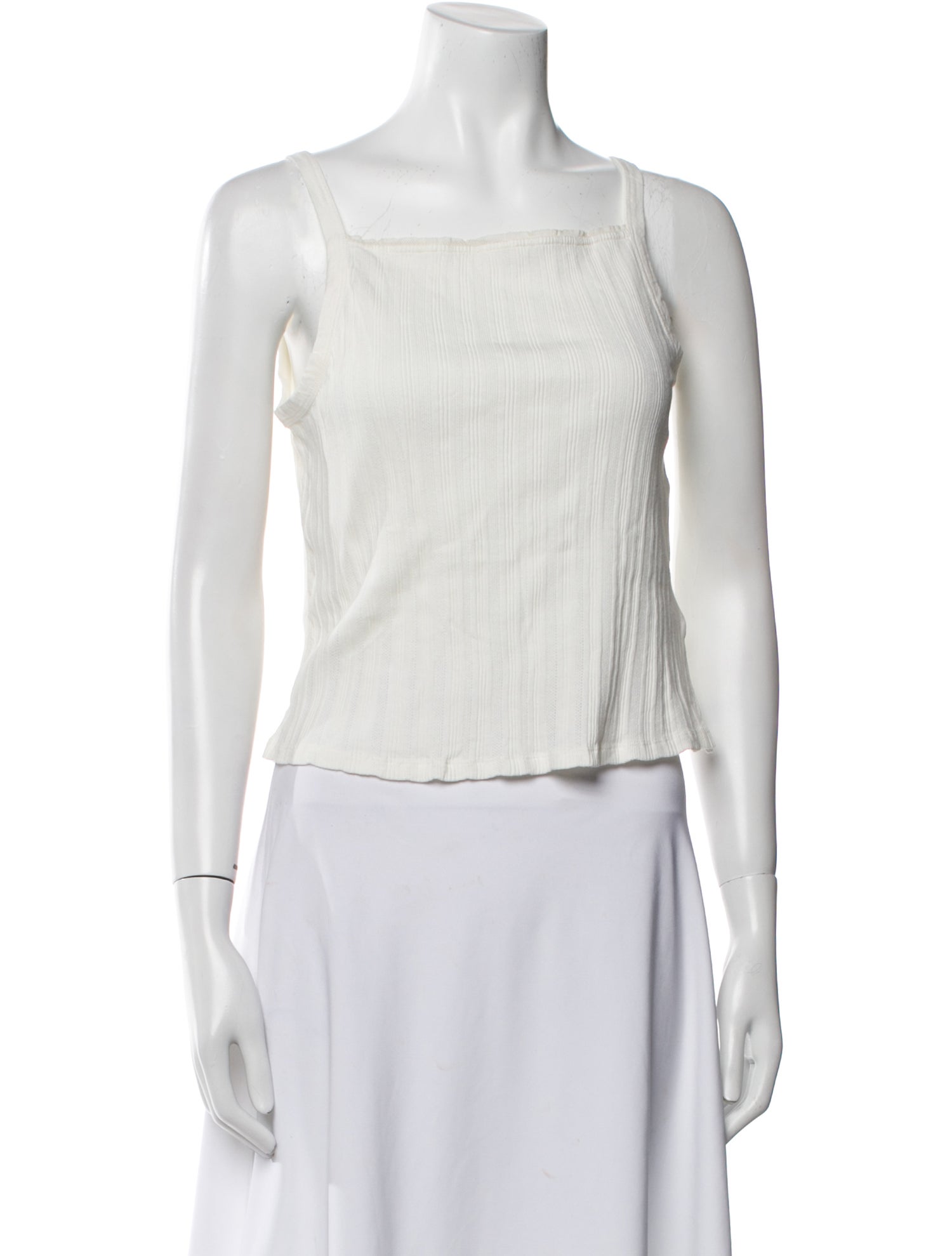 RE/DONE Square Neckline Sleeveless Crop Top