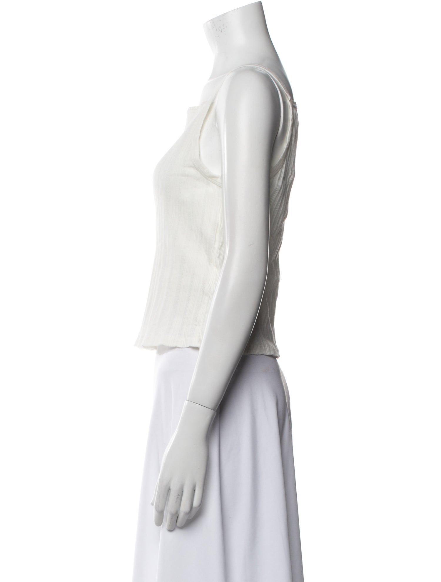 RE/DONE Square Neckline Sleeveless Crop Top