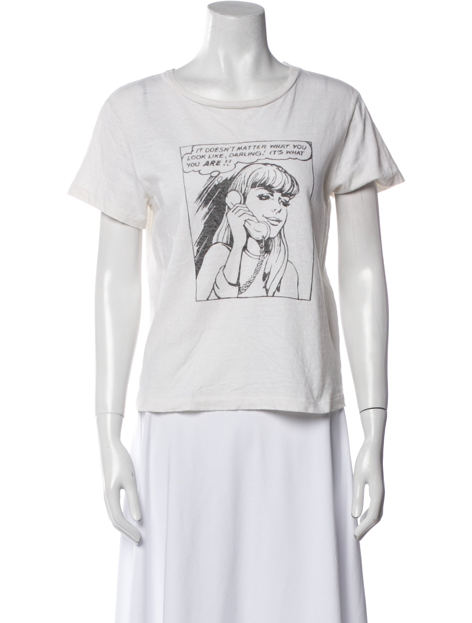 RE/DONE Graphic Print Crew Neck T-Shirt