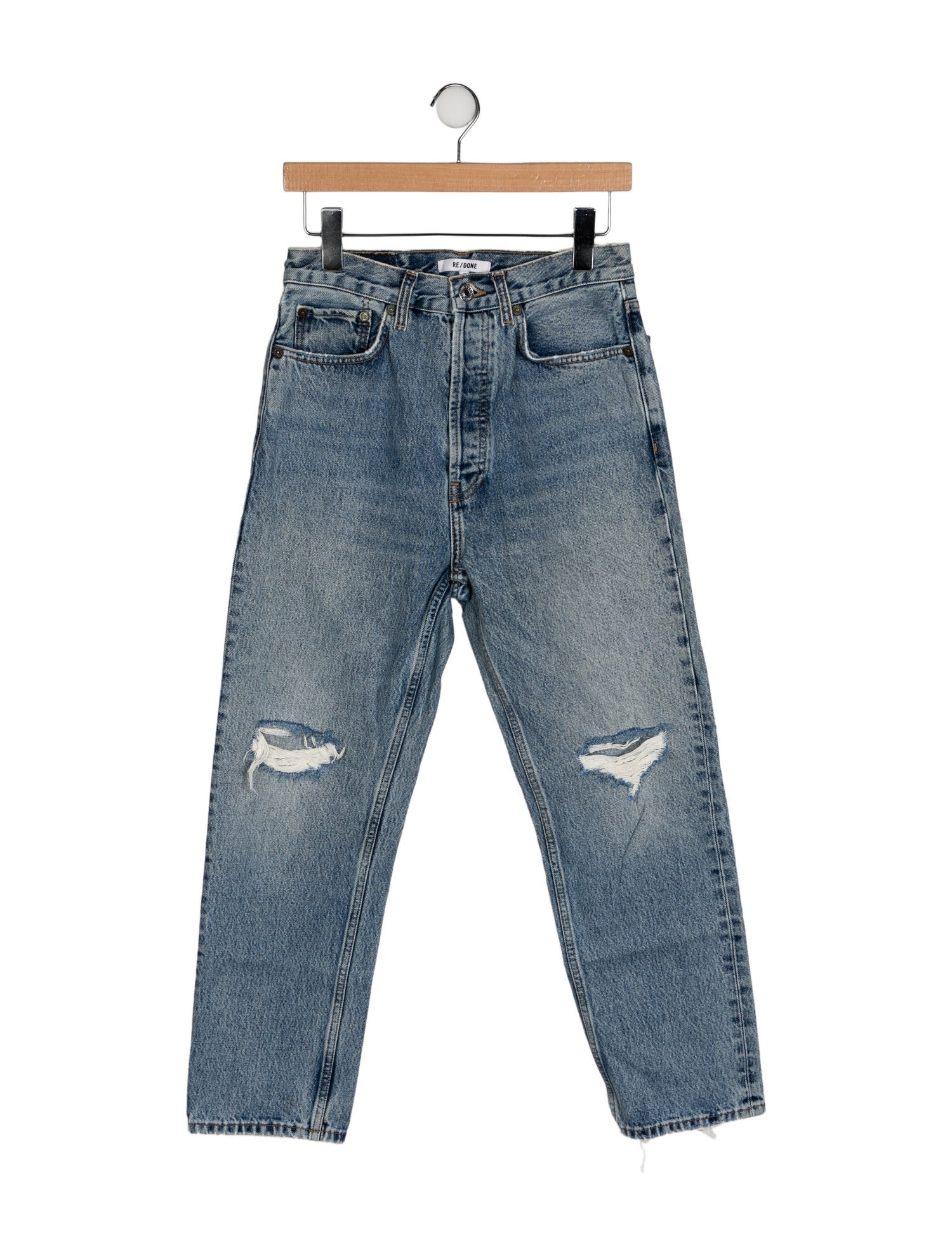 RE/DONE High-Rise Straight Leg Jeans