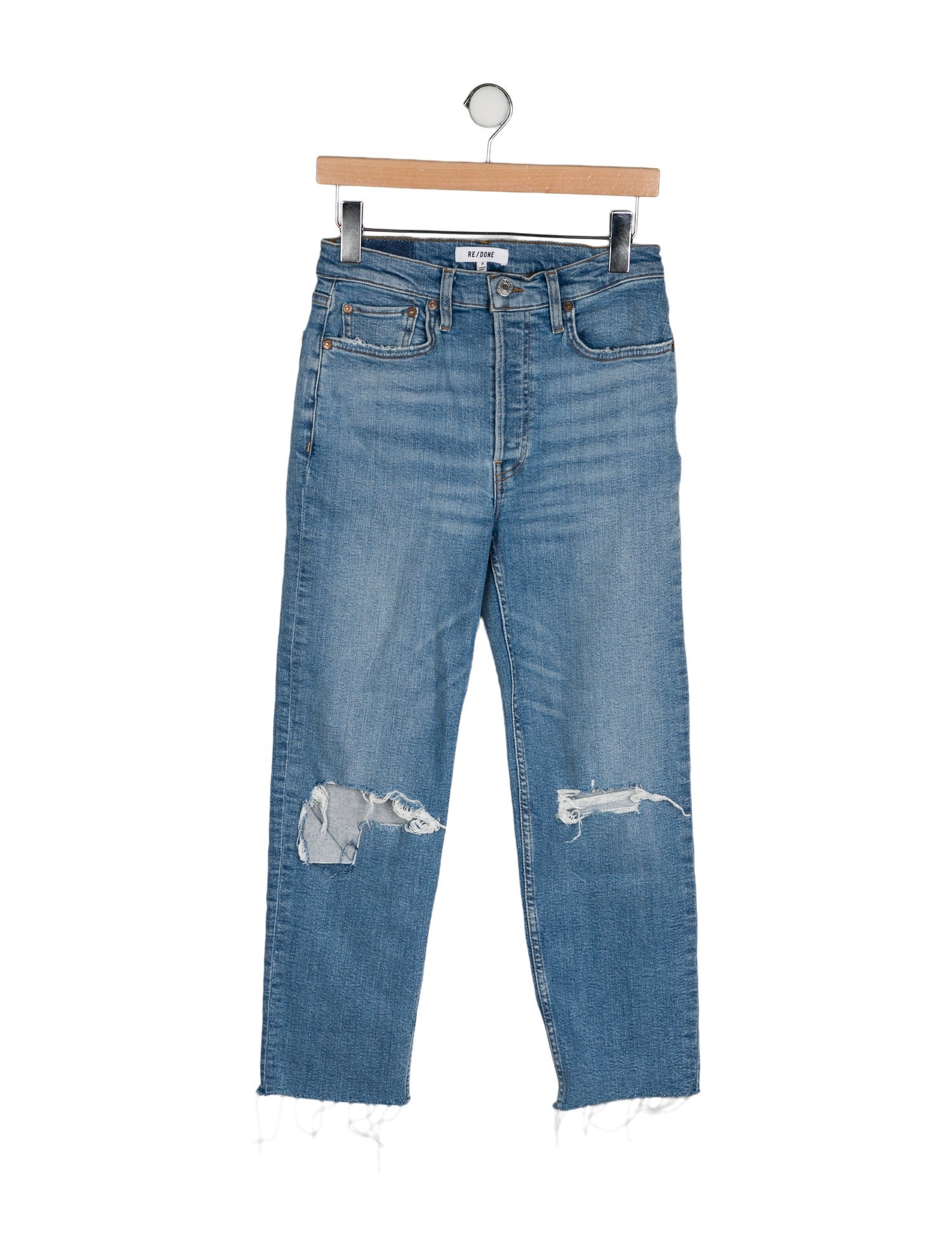 RE/DONE High-Rise Straight Leg Jeans