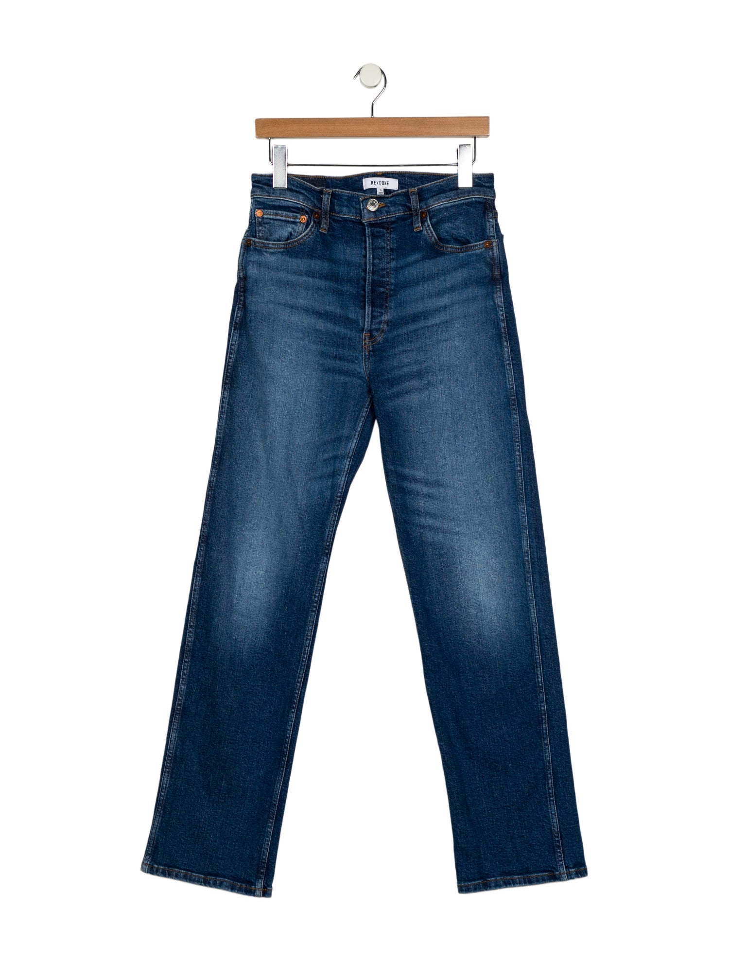 RE/DONE High-Rise Straight Leg Jeans