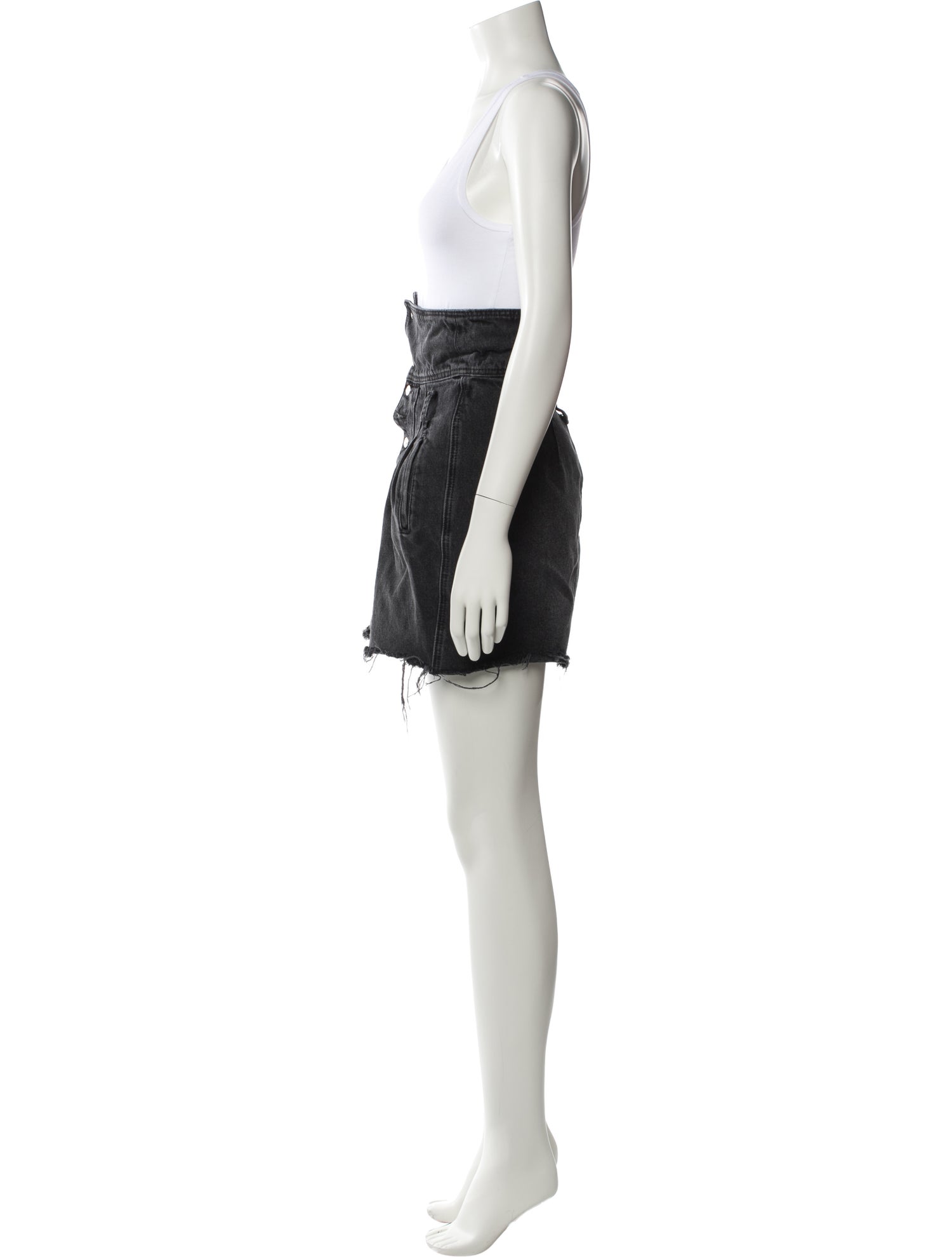 RE/DONE Raw-Edge Trim Mini Skirt