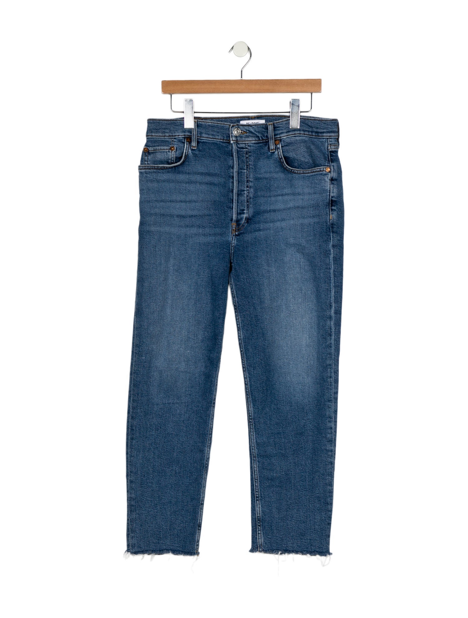 RE/DONE High-Rise Straight Leg Jeans