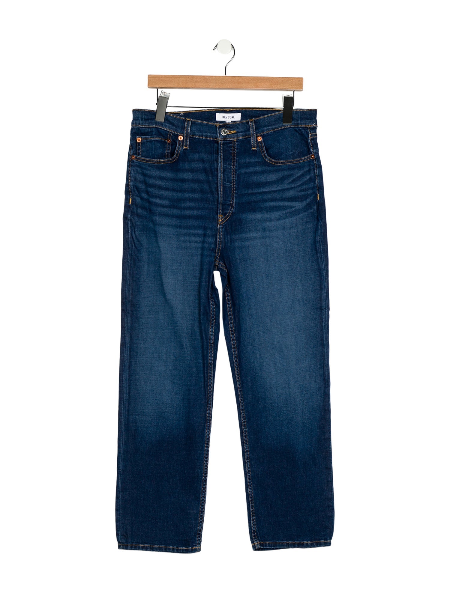 RE/DONE High-Rise Straight Leg Jeans