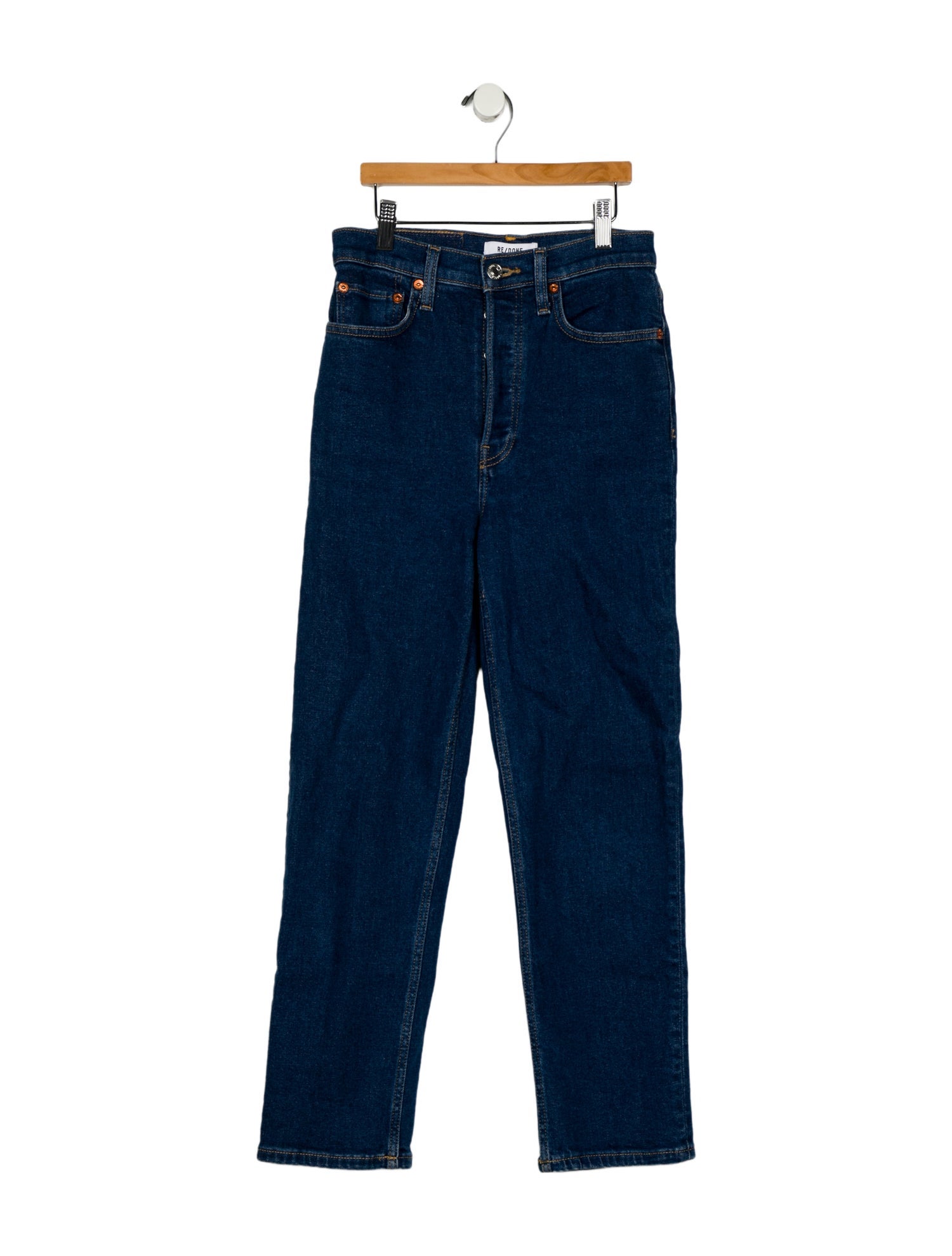 RE/DONE High-Rise Straight Leg Jeans