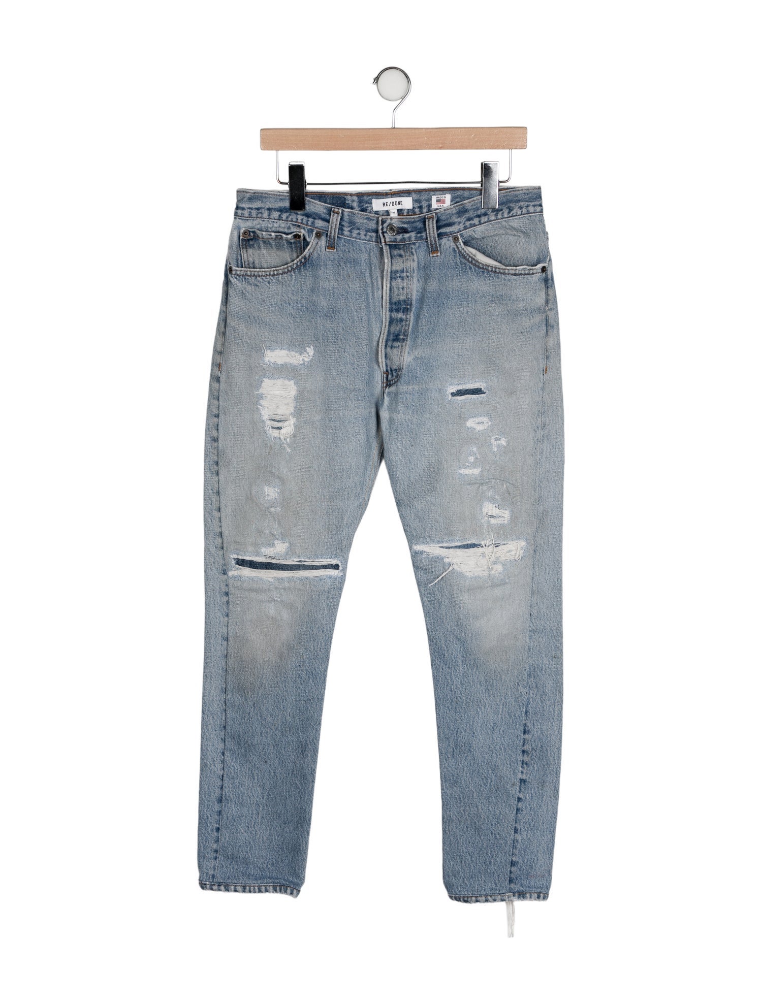 RE/DONE Mid-Rise Straight Leg Jeans